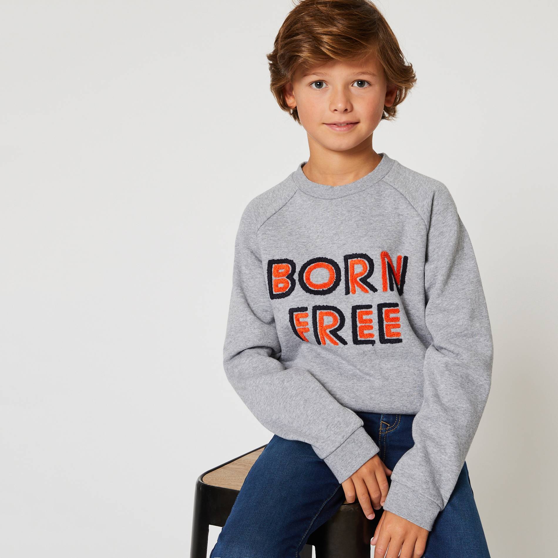 Sweat brode, Gris moyen, large image number 0