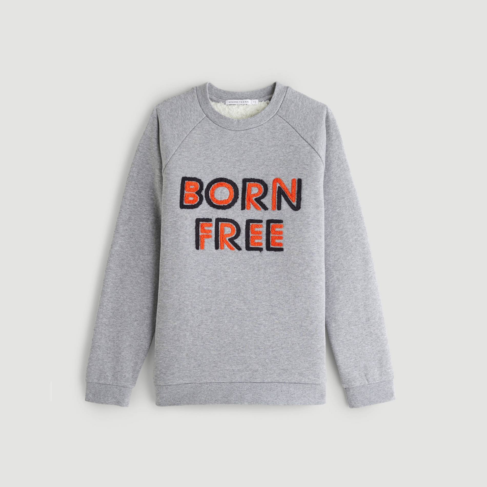 Sweat brode, Gris moyen, large image number 1.0