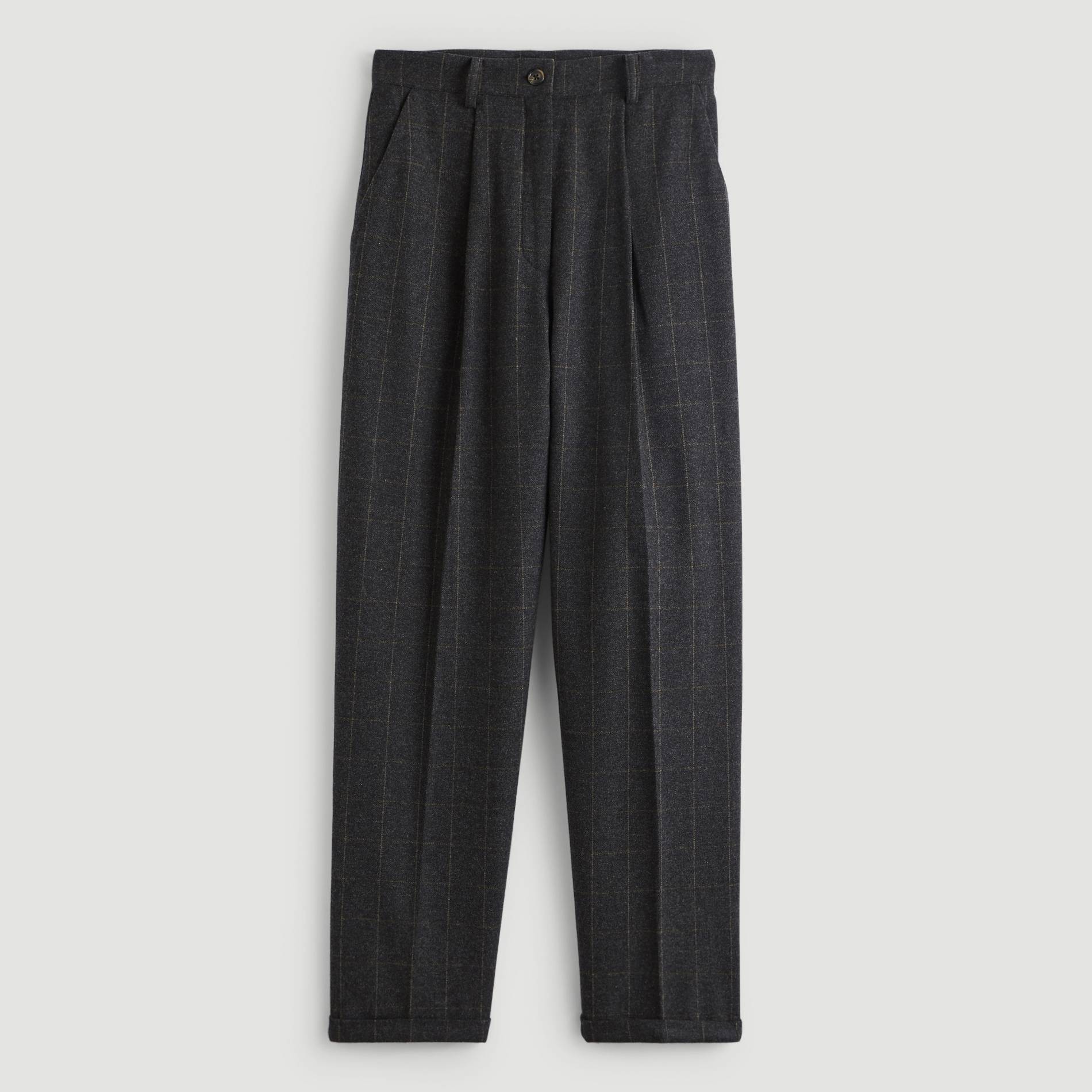 Pantalon de ville a carreaux, Gris moyen, large image number 2.0