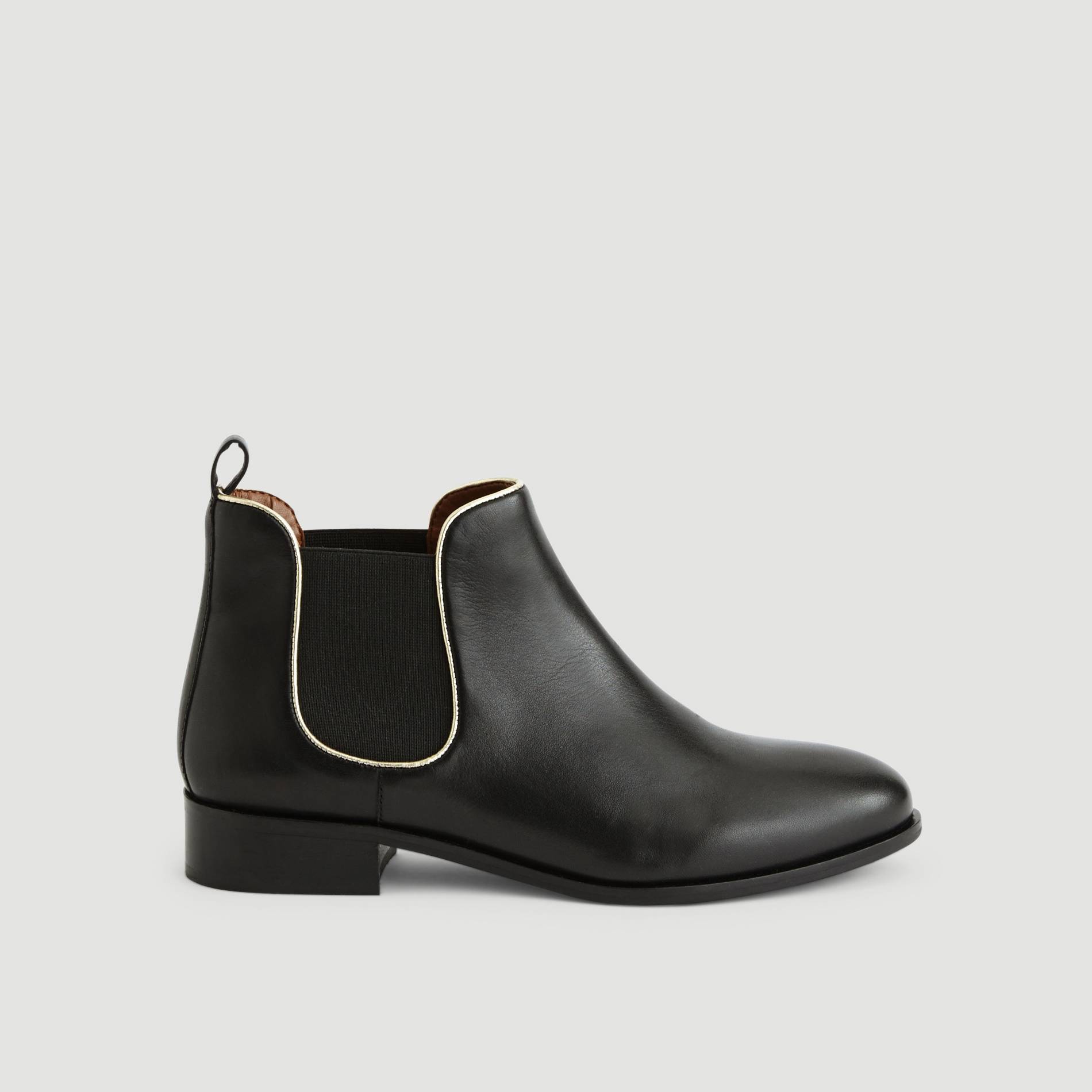 Boots en cuir, Noir, large image number 1
