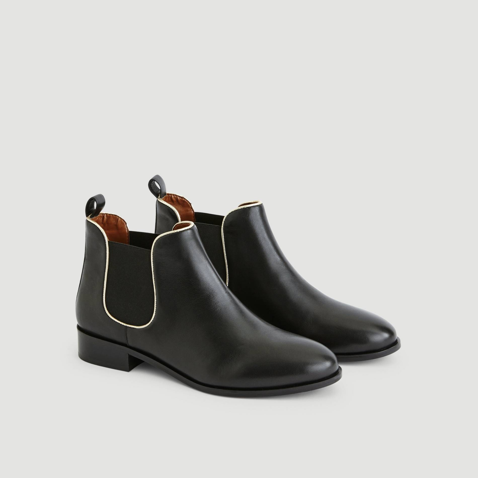 Boots en cuir, Noir, large image number 2.0
