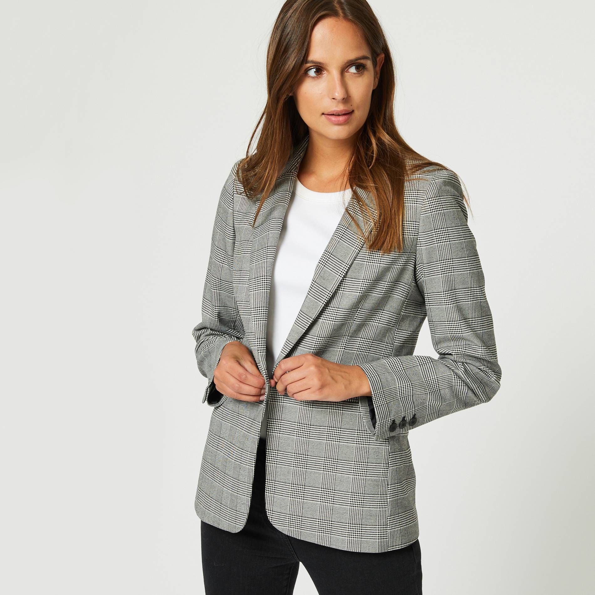 Blazer prince de galles, Gris moyen, large image number 0