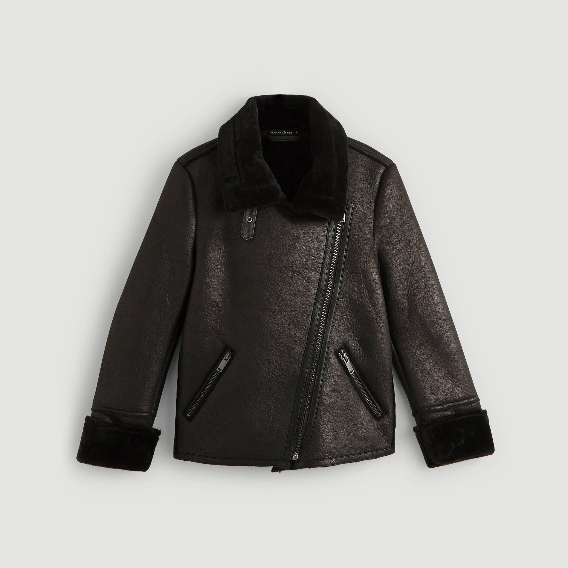 Veste sherpa, Noir, large image number 2