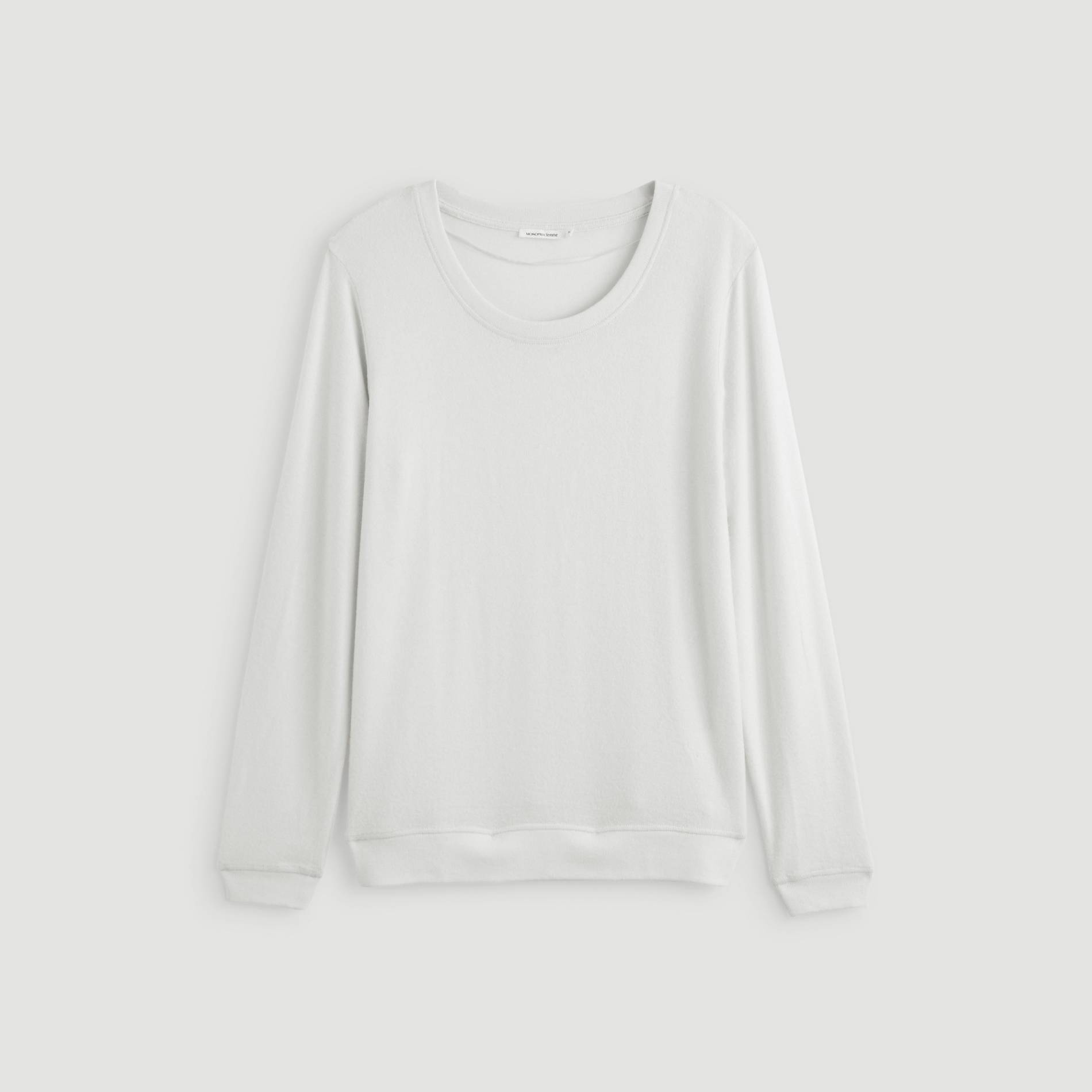 Sweat en doudou, Ecru, large image number 2