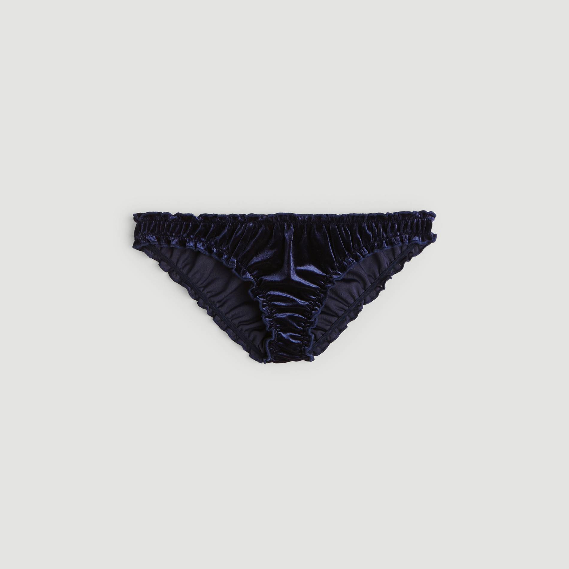 Slip froufrou en velours, Indigo, large image number 2
