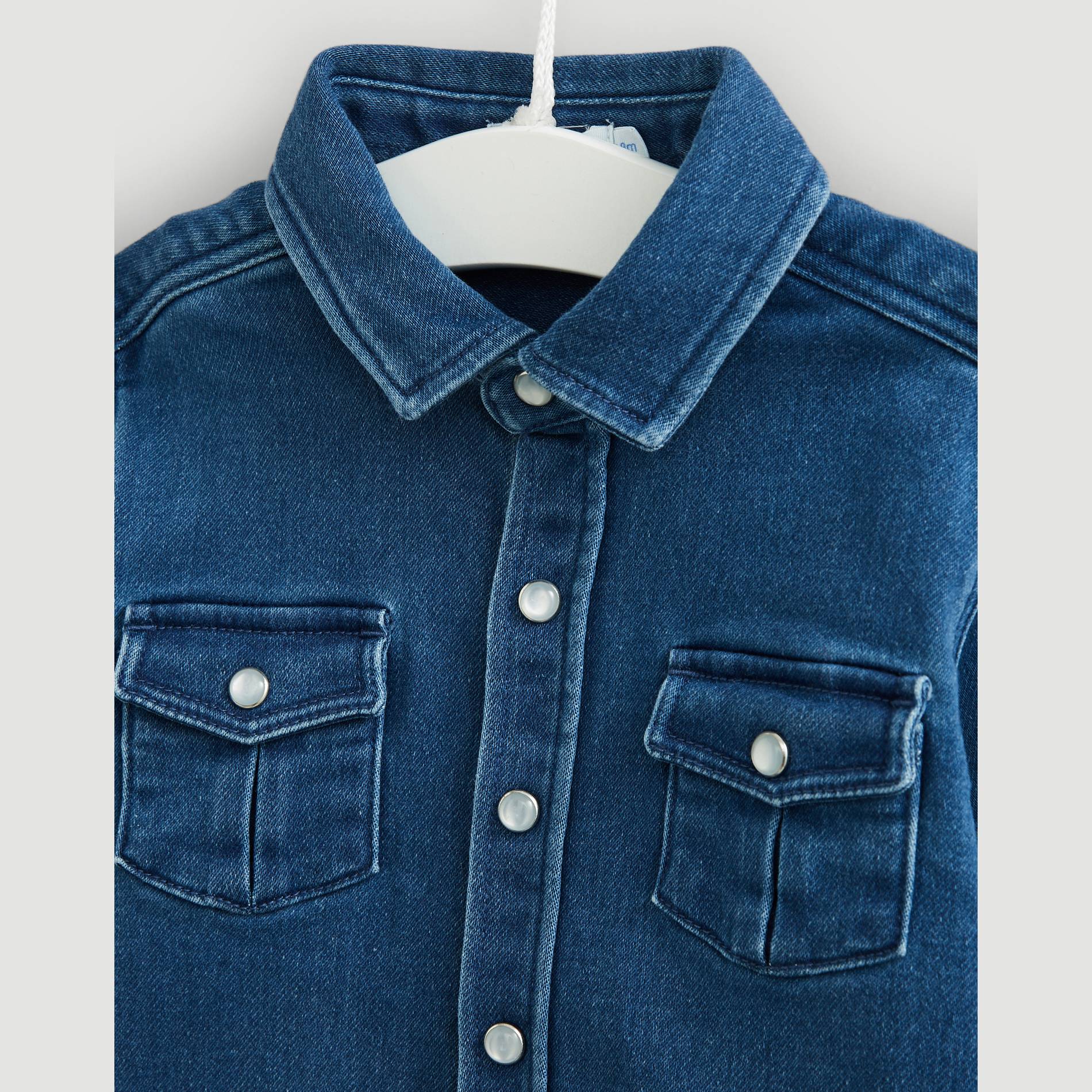 Chemise confort en maille, Indigo, large image number 2