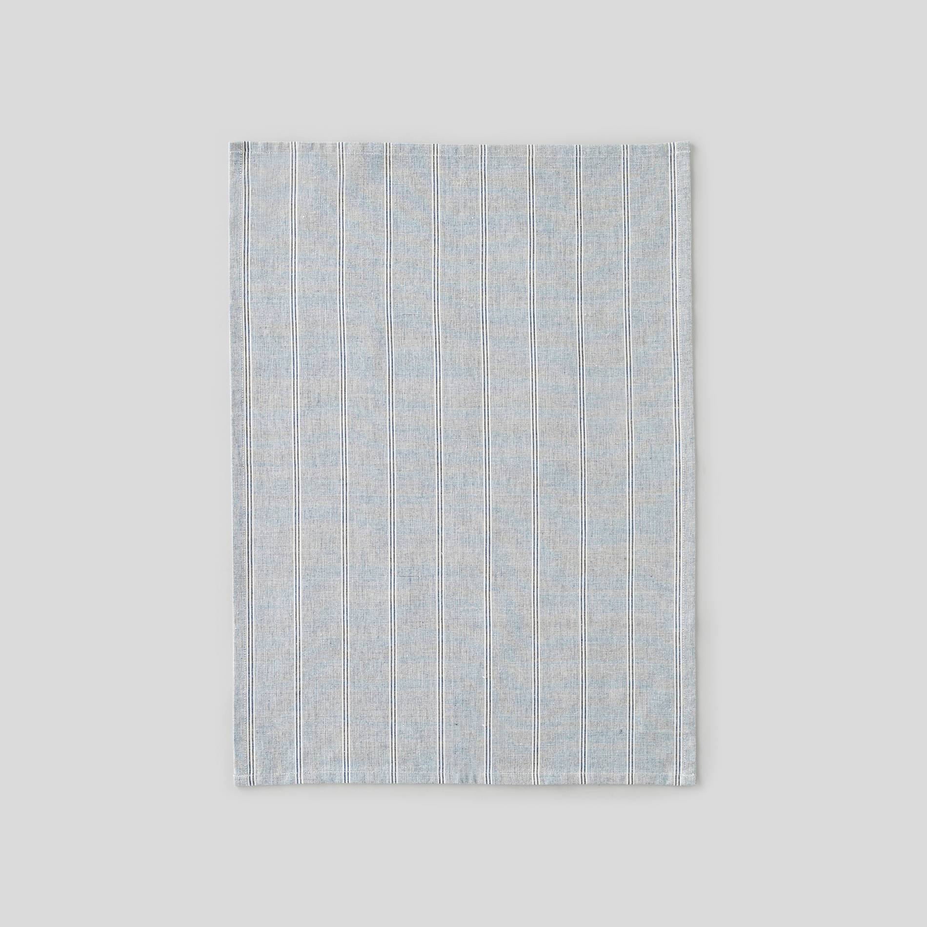Torchon rayé - 50x70cm, Bleu marine, large image number 0