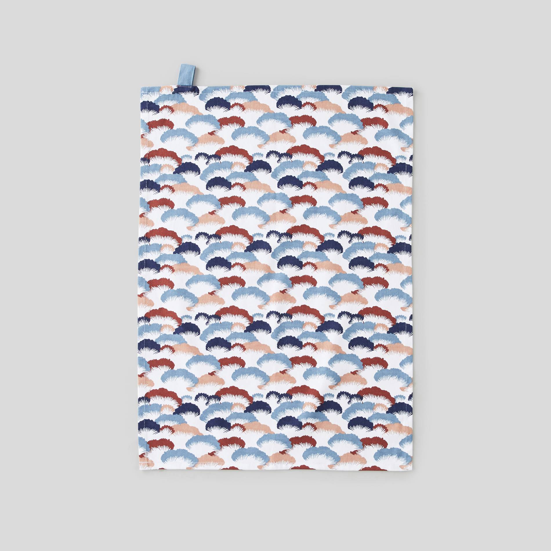 Torchon imprimé - 50x70cm, Bleu gris, large image number 0