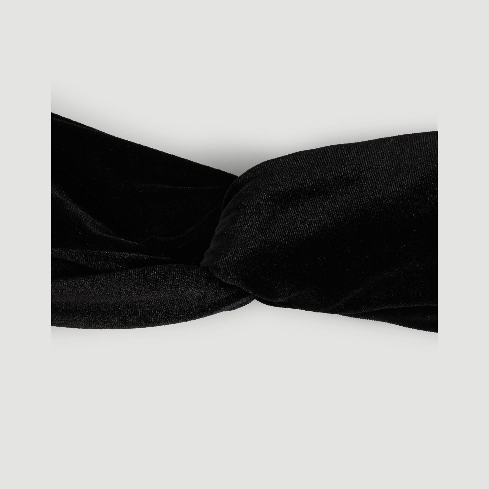 Bandeau en velours lisse, Noir, large image number 1