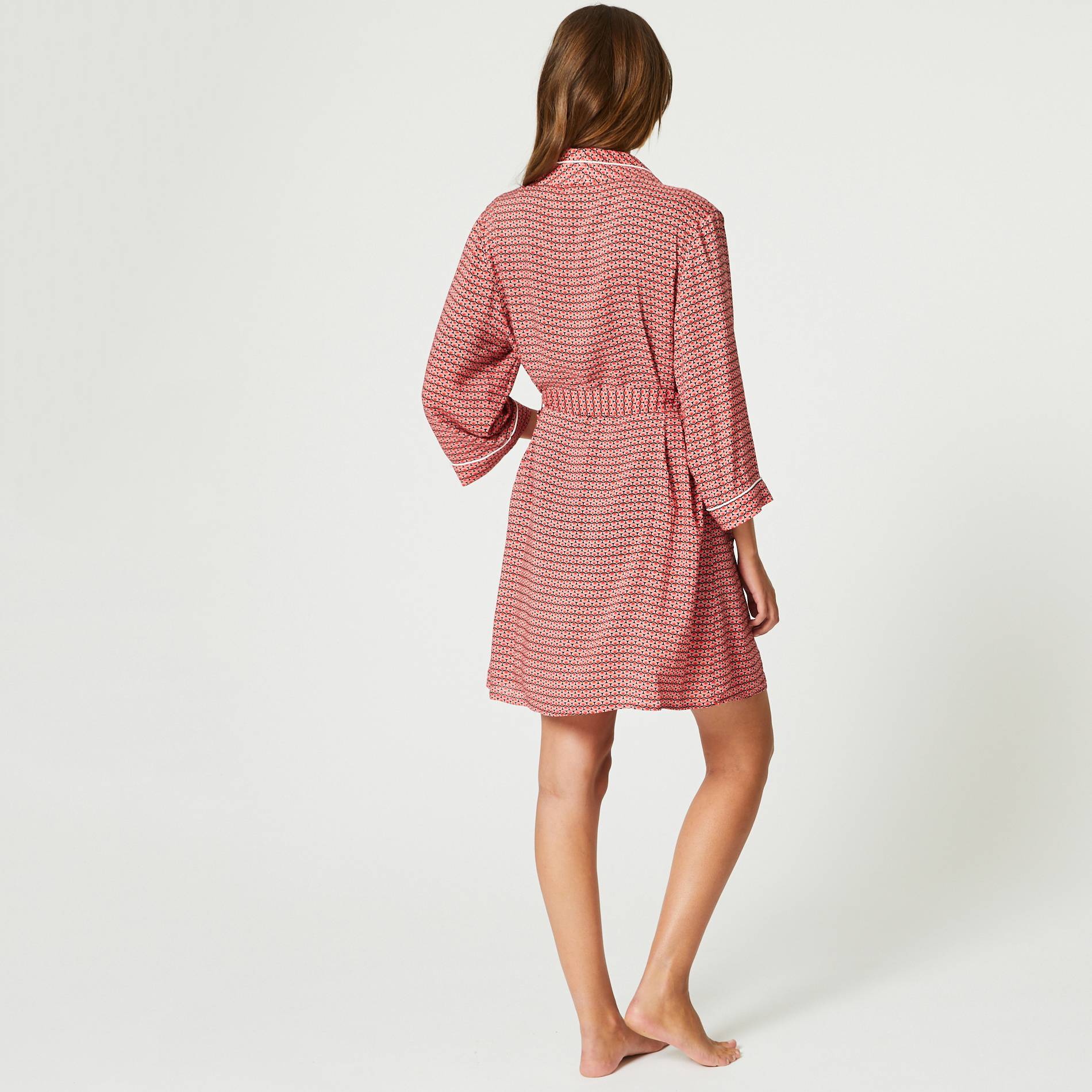 Kimono imprime en viscose, Rouge, large image number 1