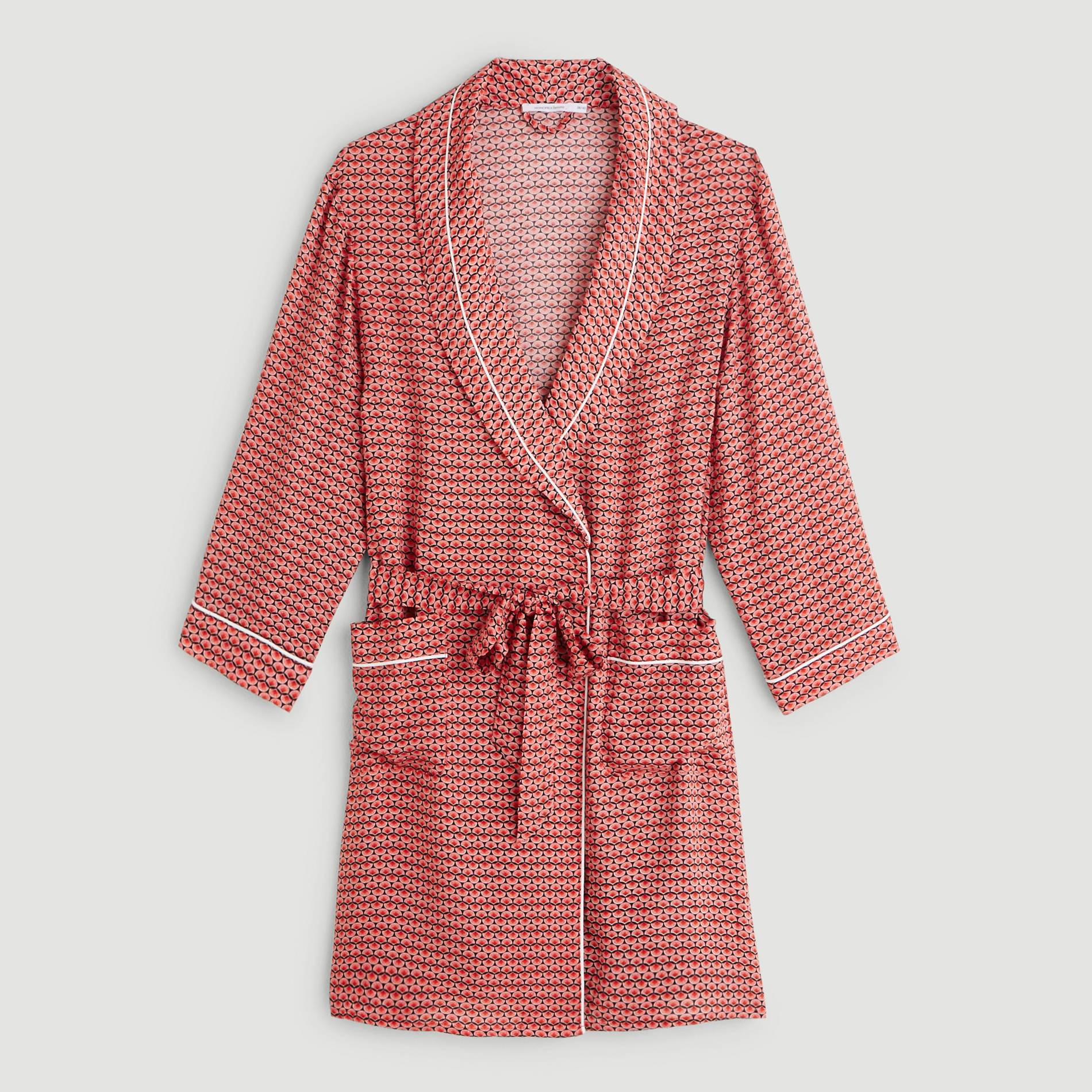 Kimono imprime en viscose, Rouge, large image number 2