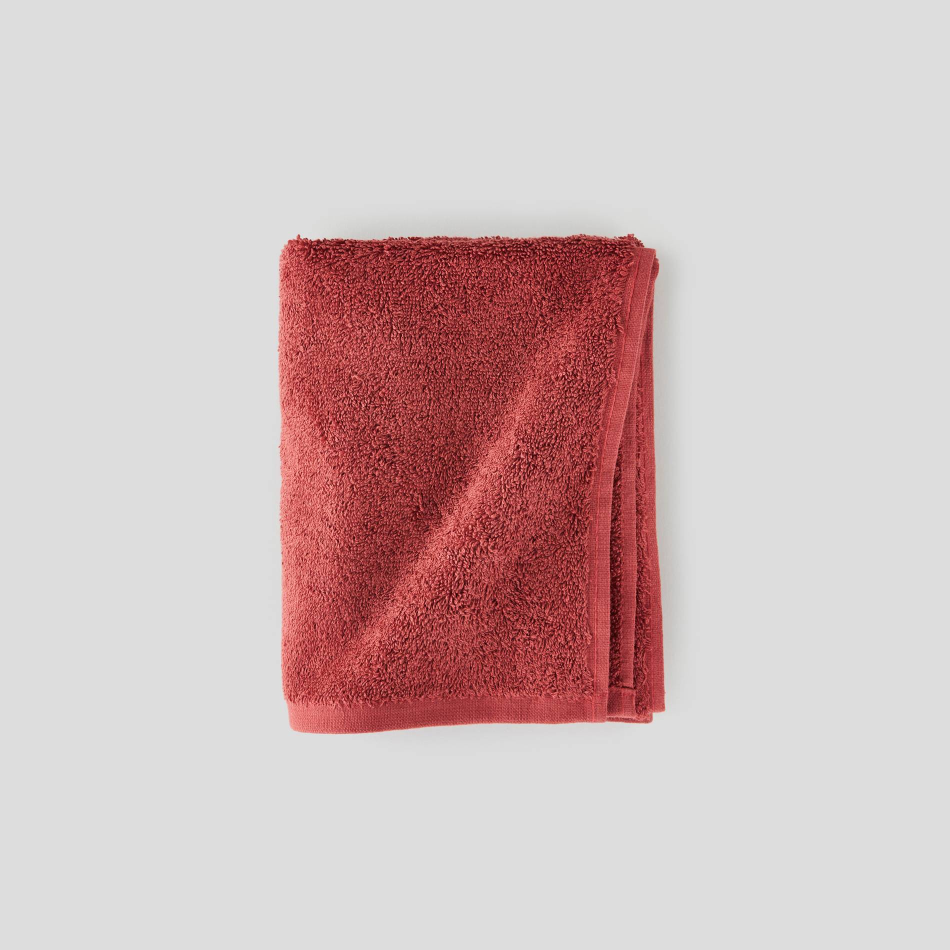 Serviette unie - 50x90cm, Rouge cuit, large image number 0