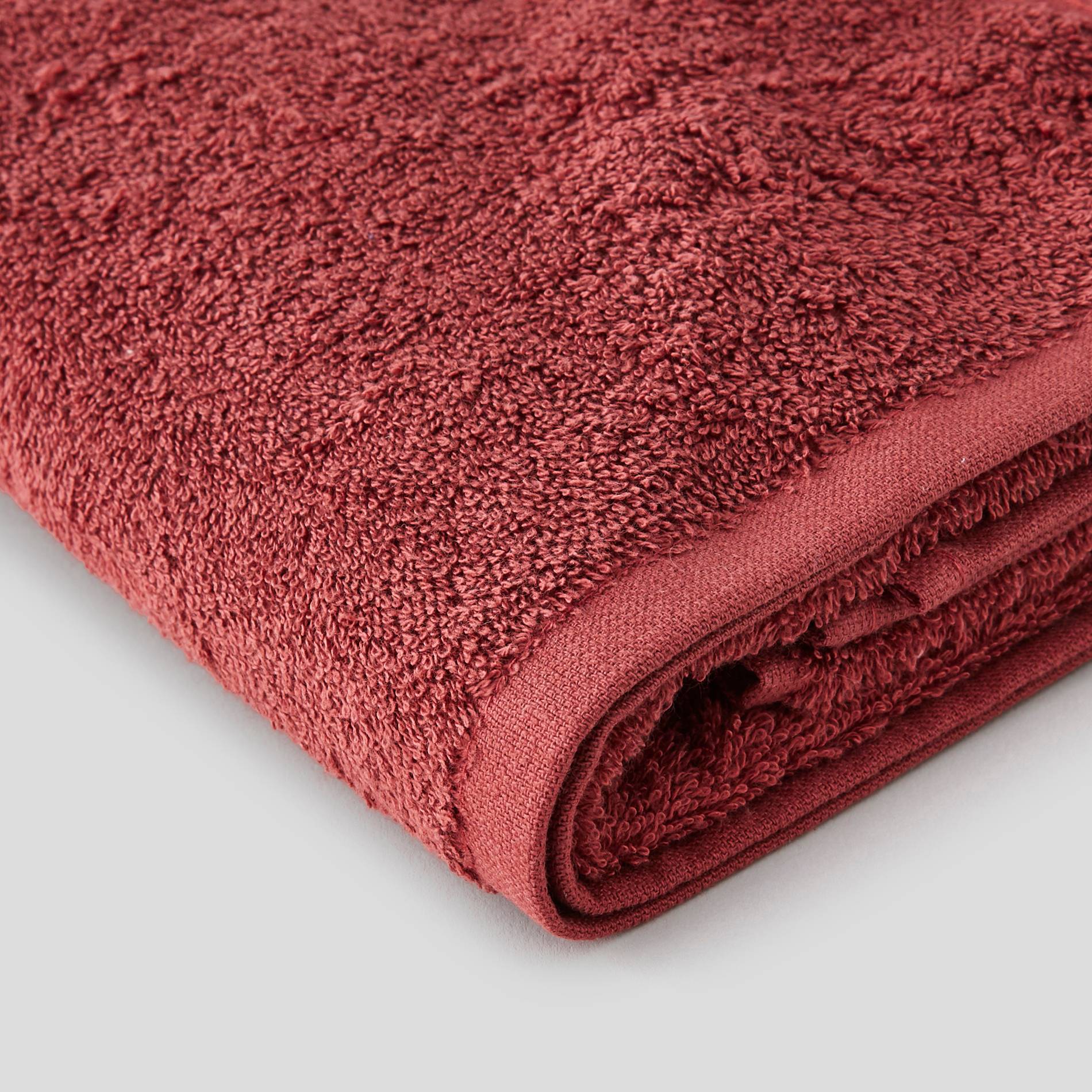 Serviette unie - 50x90cm, Rouge cuit, large image number 1