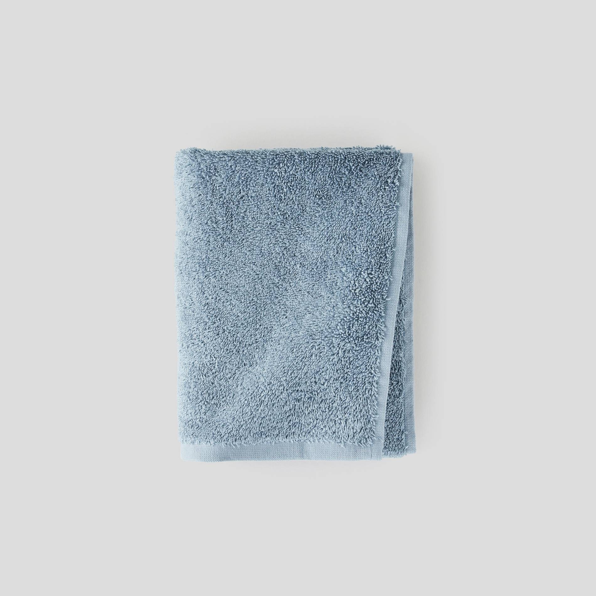 Serviette unie - 50x90cm, Bleu gris, large image number 0