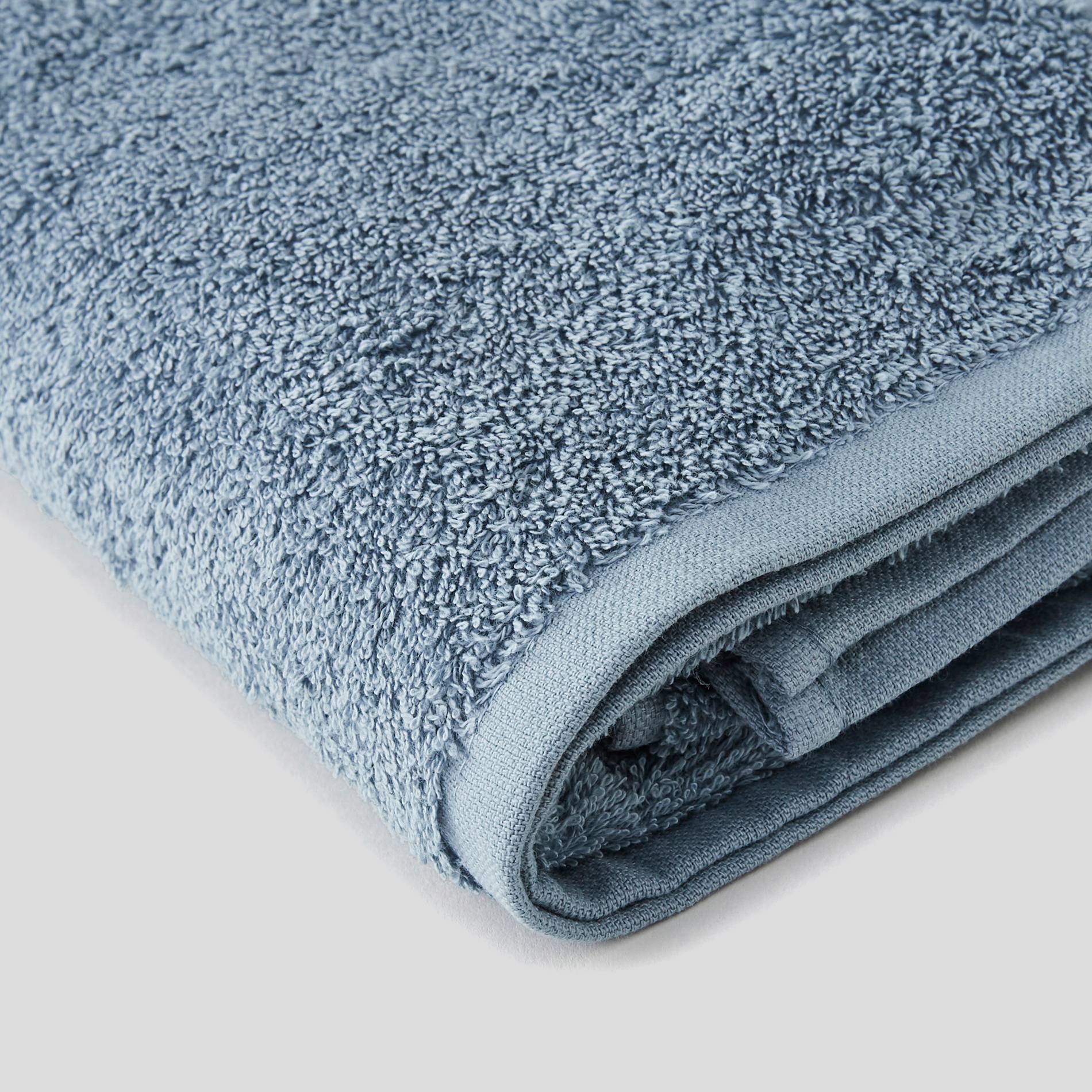 Serviette unie - 50x90cm, Bleu gris, large image number 1