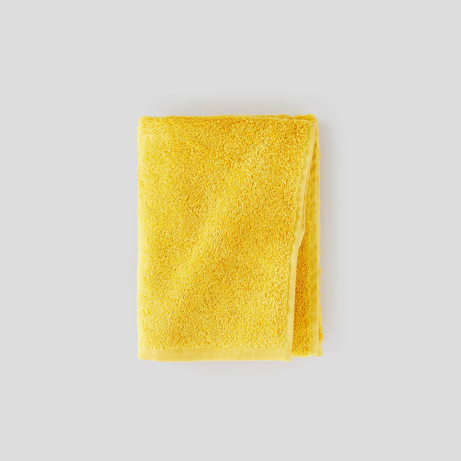 Serviette unie - 50x90cm, Jaune, large image number 0.0