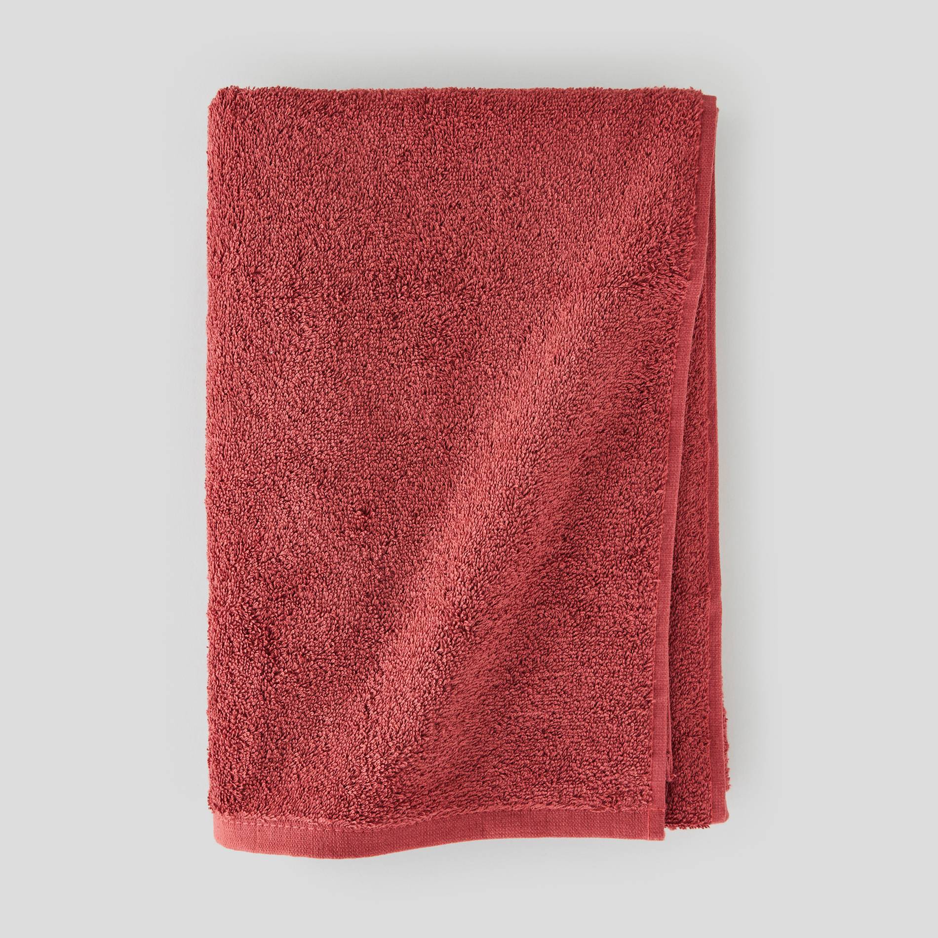 Drap de bain uni - 140x70cm, Rouge cuit, large image number 0