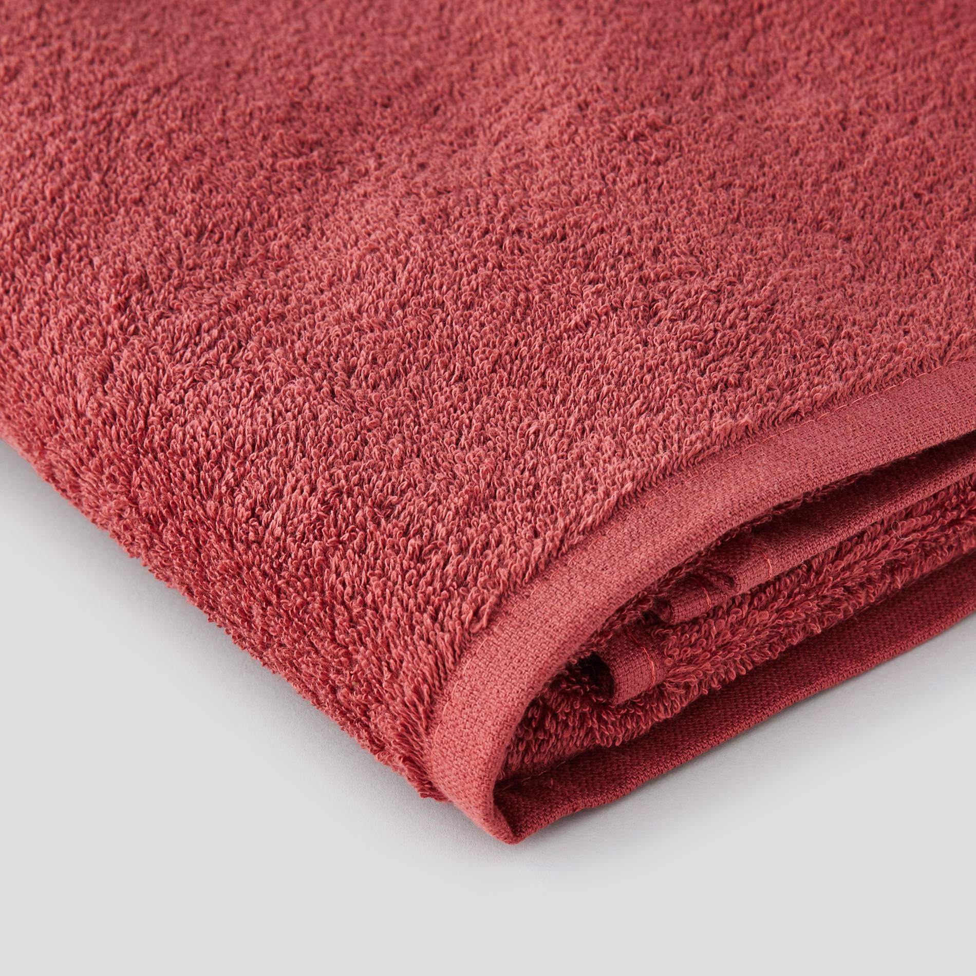 Drap de bain uni - 140x70cm, Rouge cuit, large image number 1