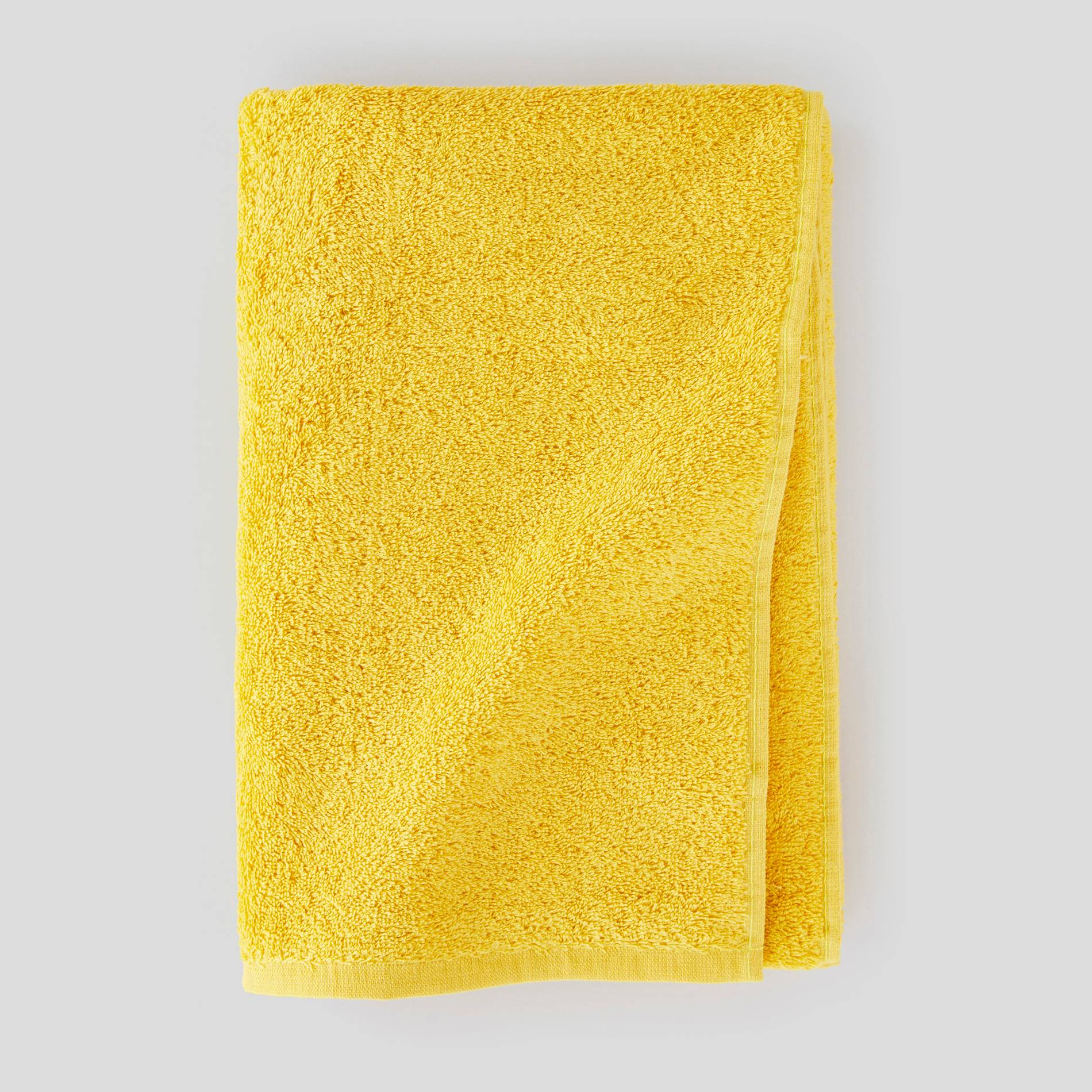 Drap de bain uni - 140x70cm, Jaune, large image number 0