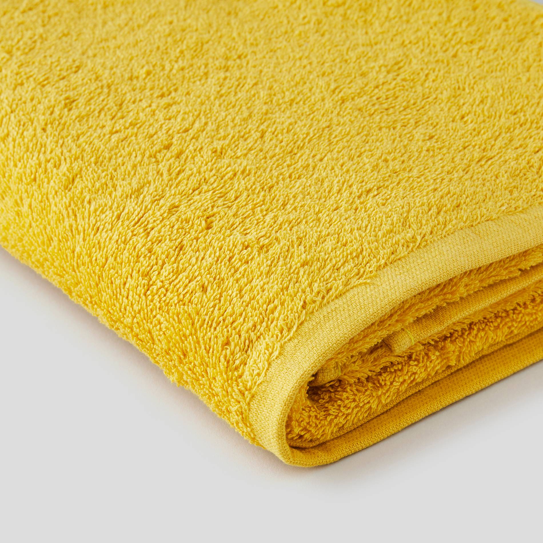 Drap de bain uni - 140x70cm, Jaune, large image number 1