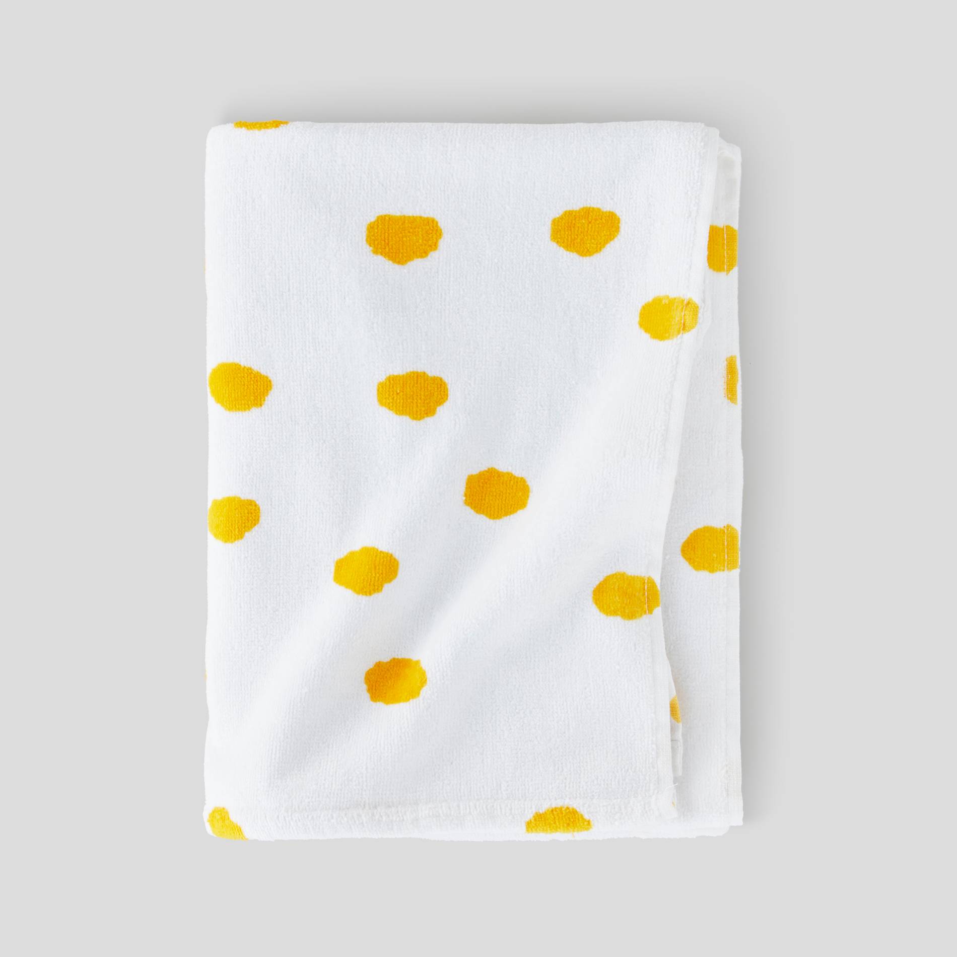 Drap de bain imprimé juju - 140x70cm, Jaune, large image number 0