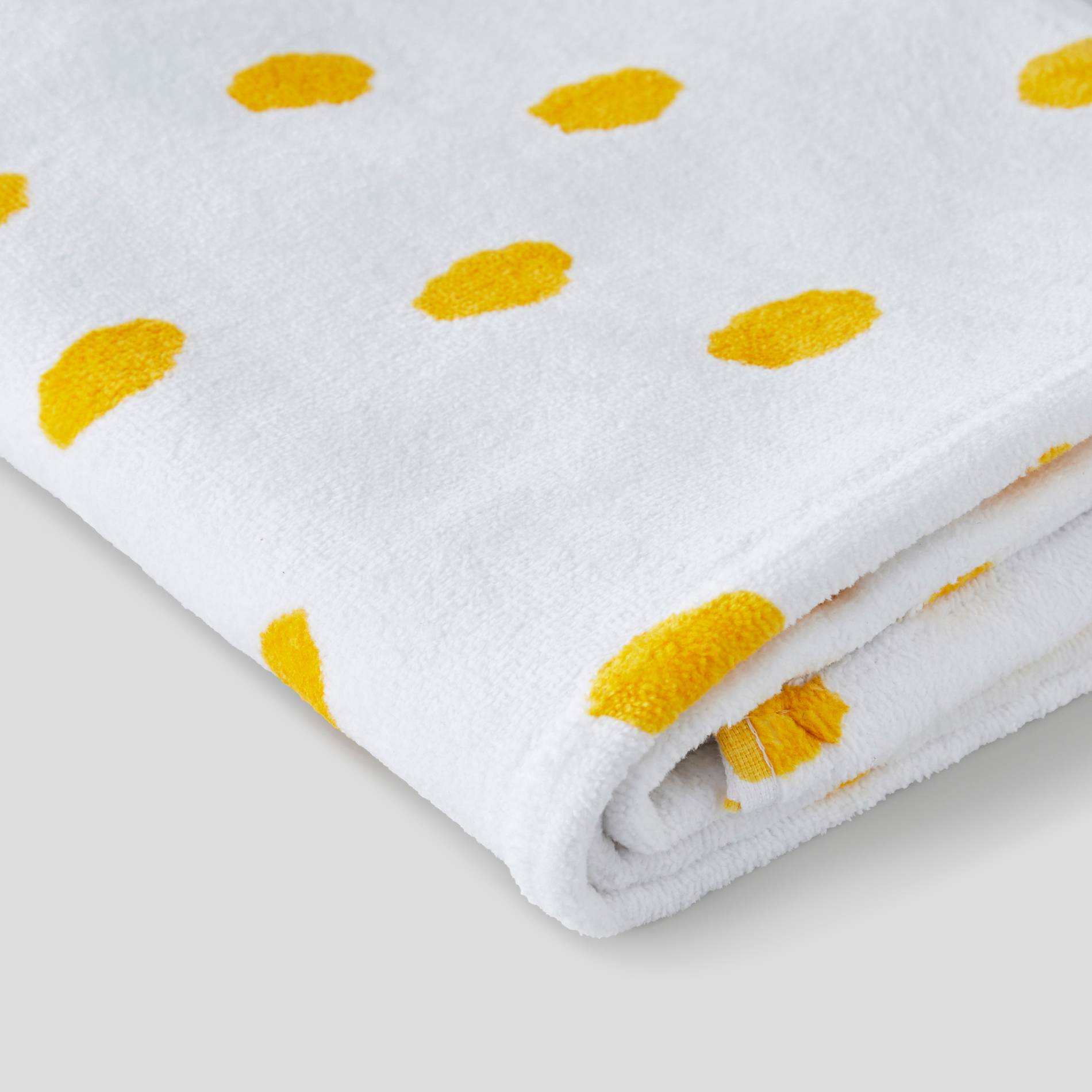 Drap de bain imprimé juju - 140x70cm, Jaune, large image number 1