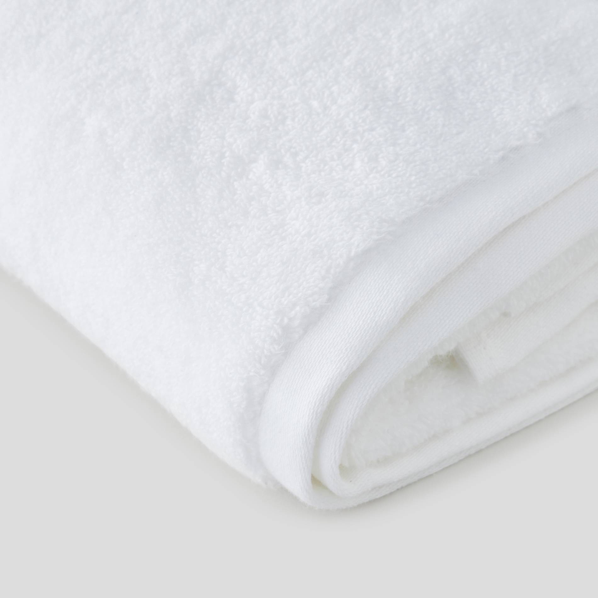 Serviette de toilette imprimé zéro twist - 50x90cm, Blanc, large image number 1