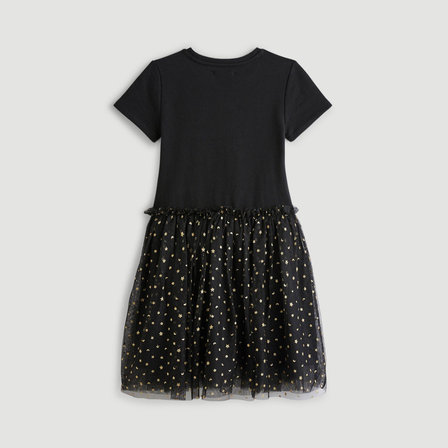 Robe bi-matière, Noir, large image number 1