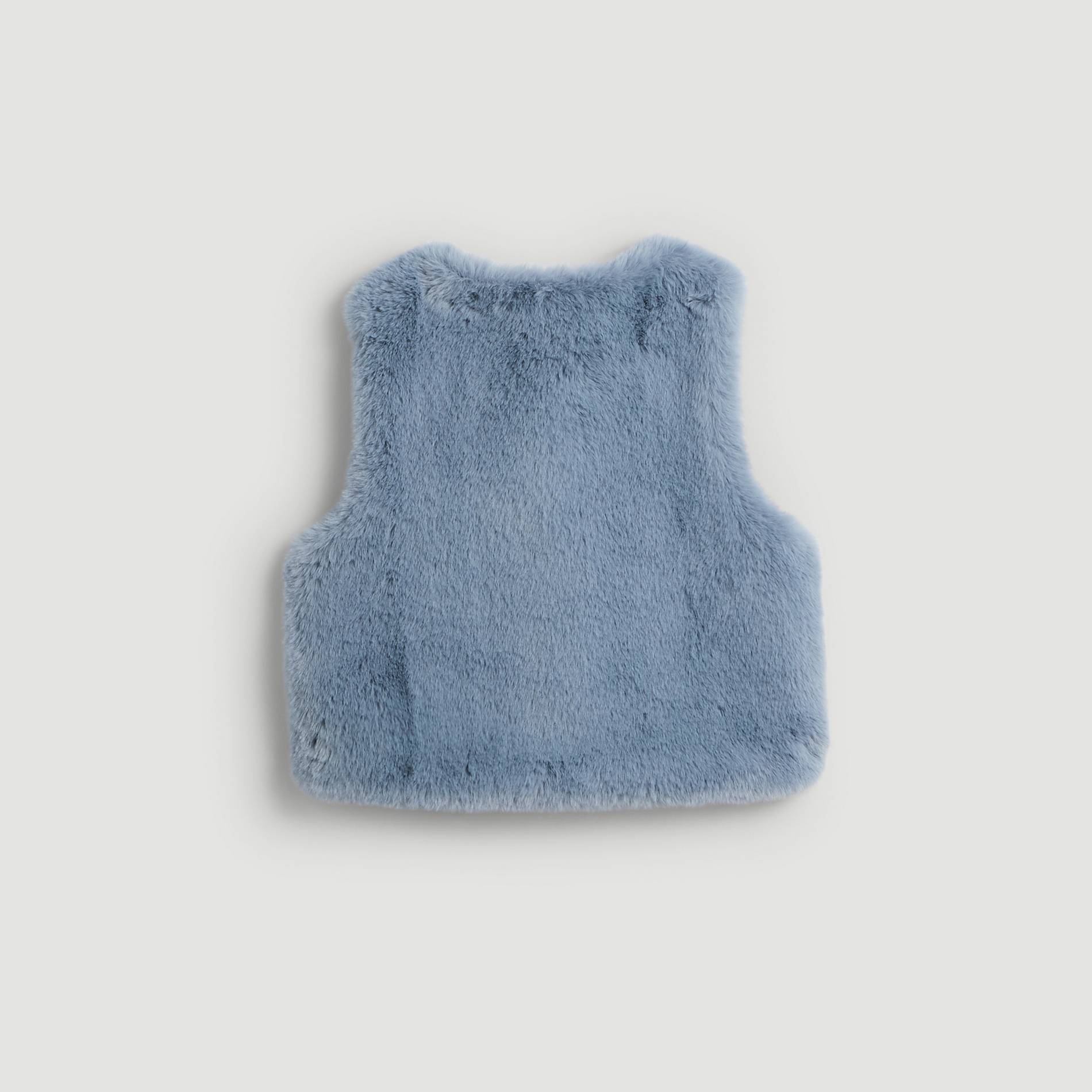Gilet sans manches en fausse fourrure, Bleu gris, large image number 2.0