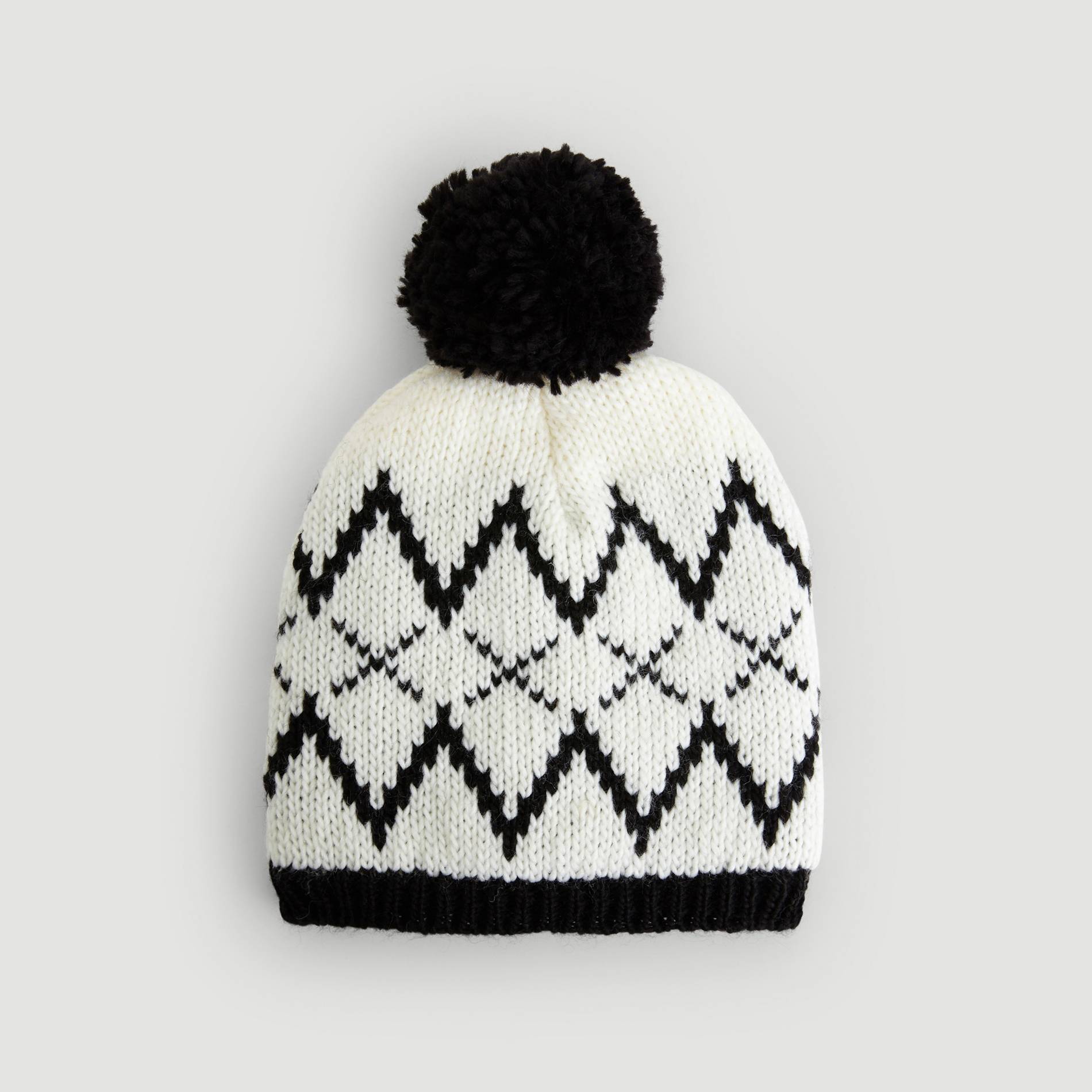 Bonnet jacquard, Blanc, large image number 0