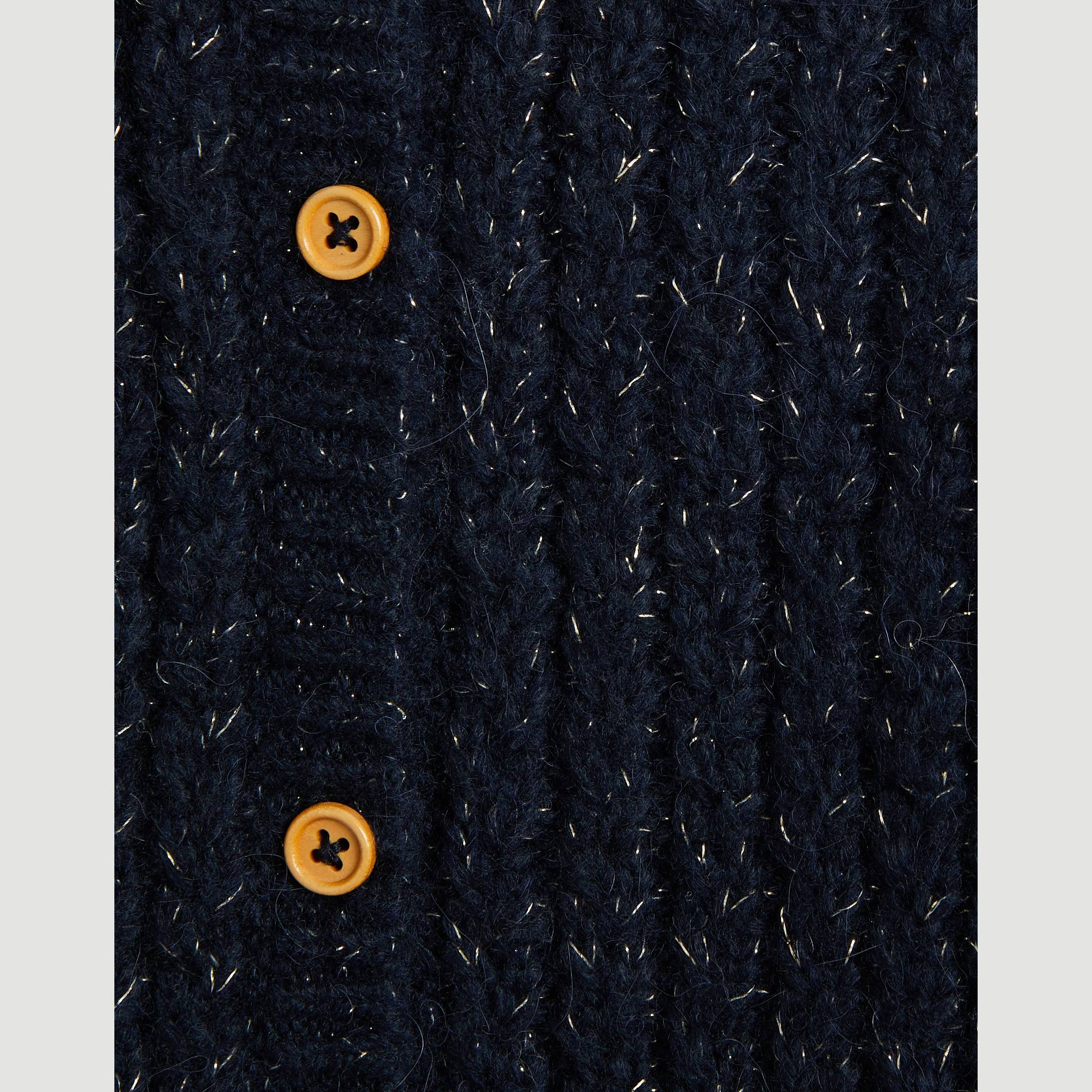 Cardigan brillant, Bleu marine, large image number 2