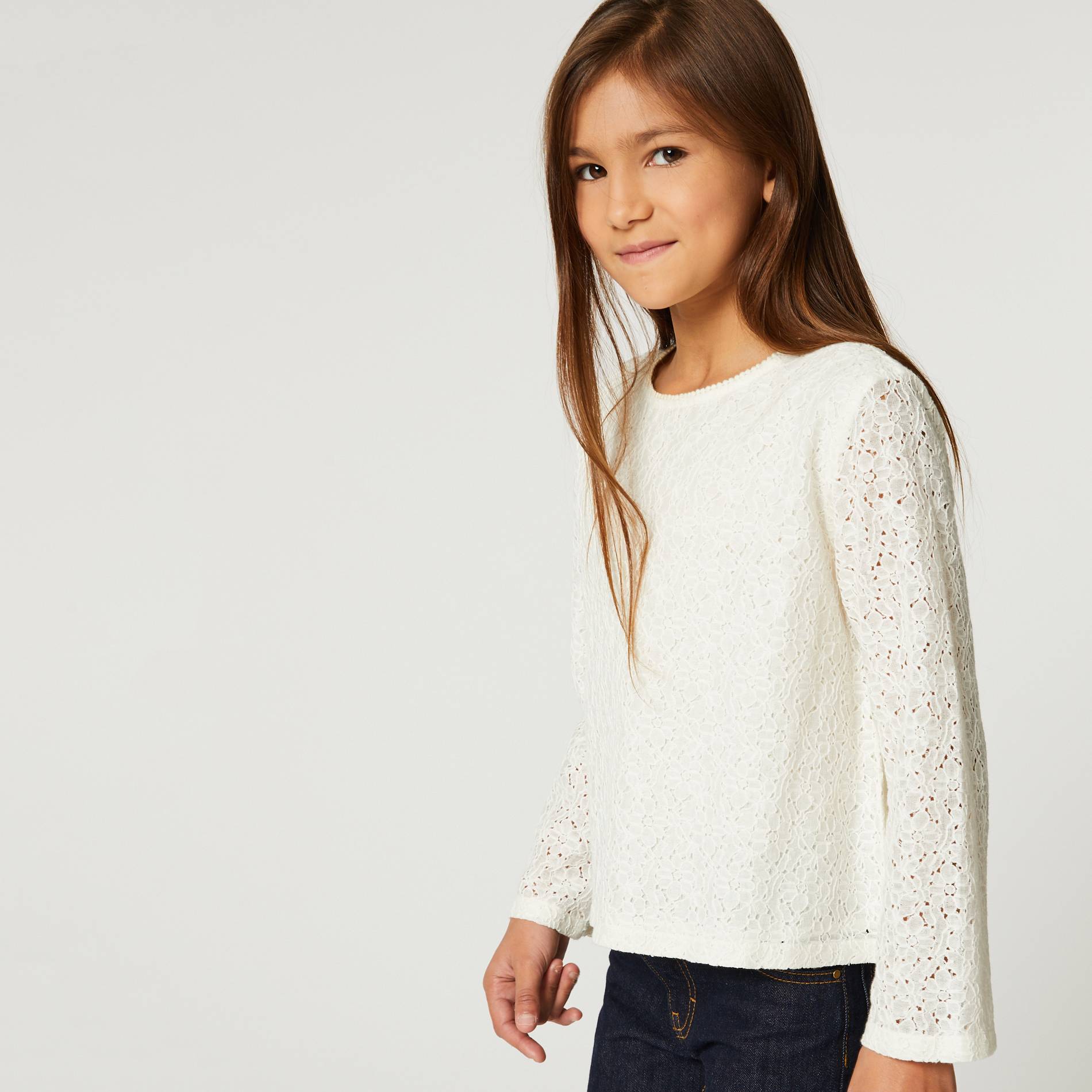 Blouse brodee, Blanc, large image number 0