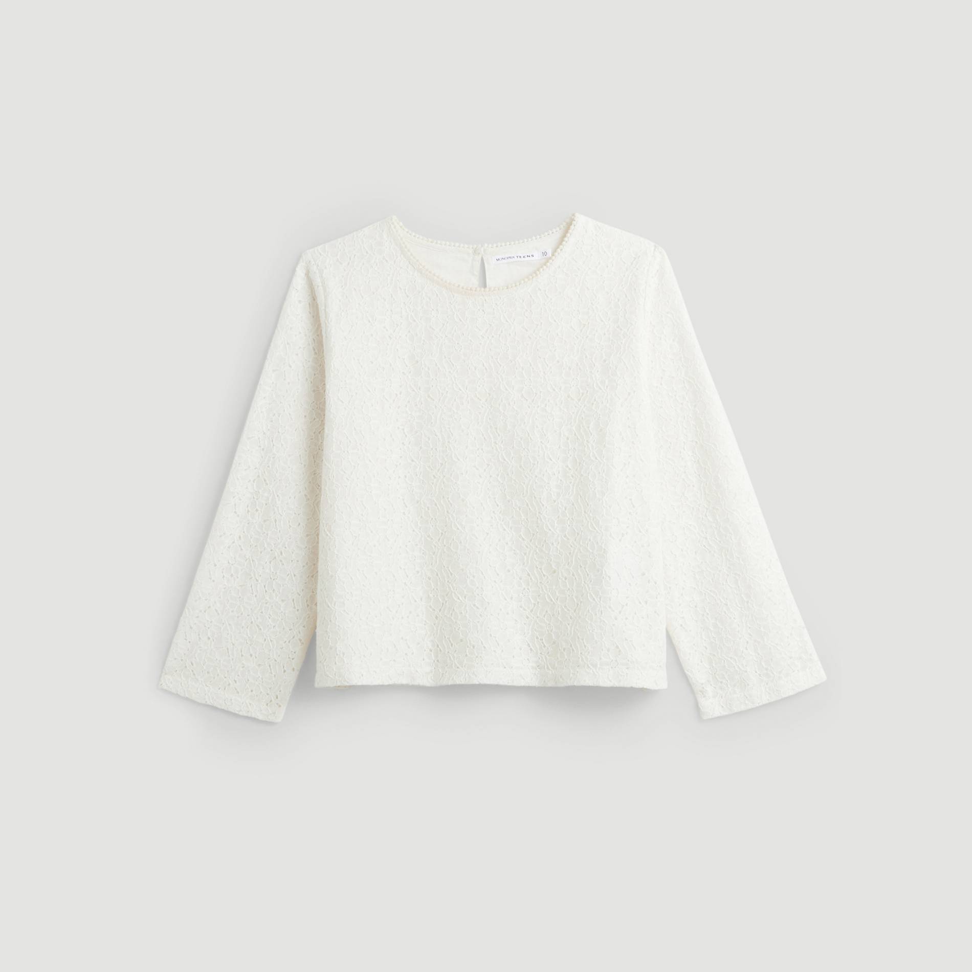 Blouse brodee, Blanc, large image number 1