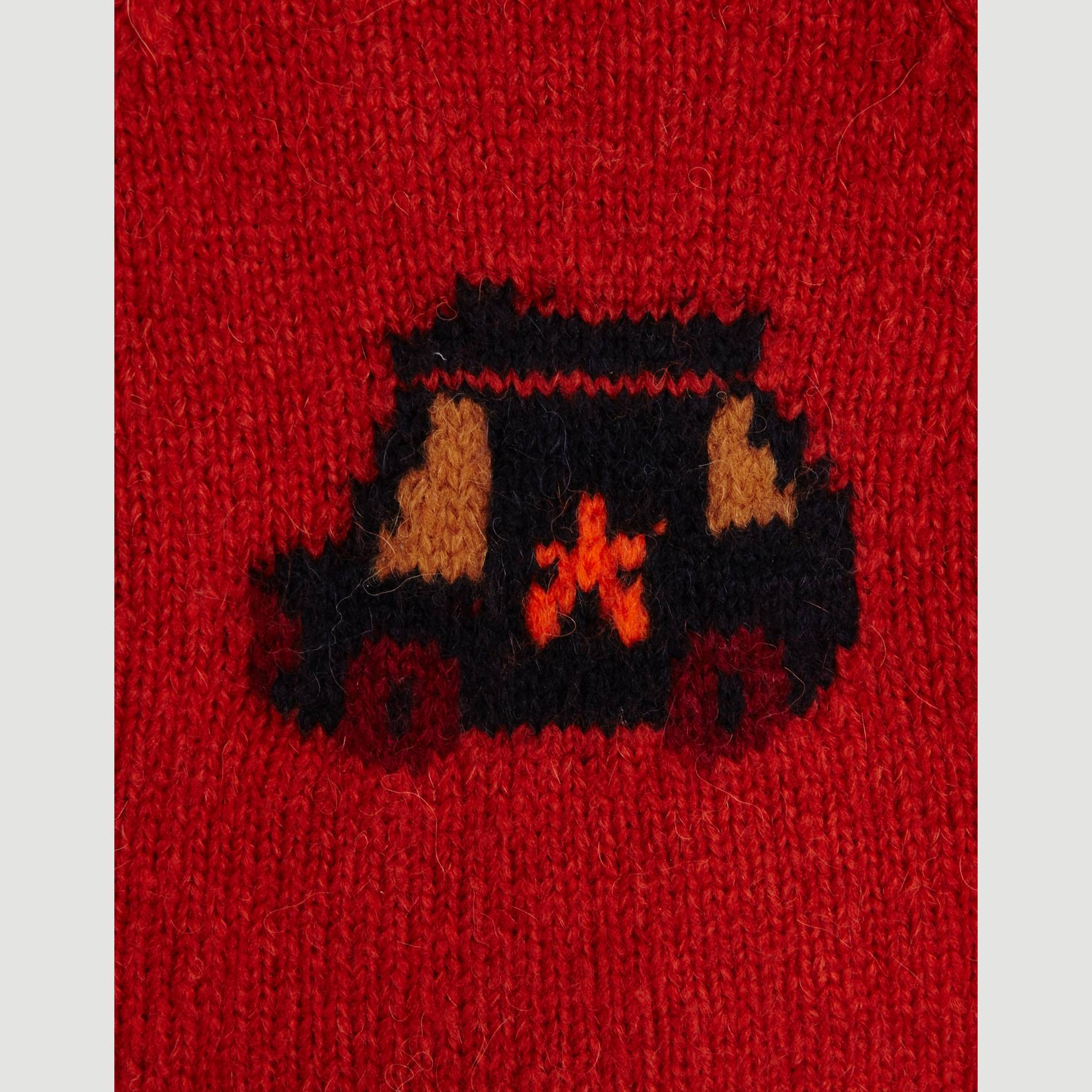 Pull intarsia, Rouge cuit, large image number 2.0