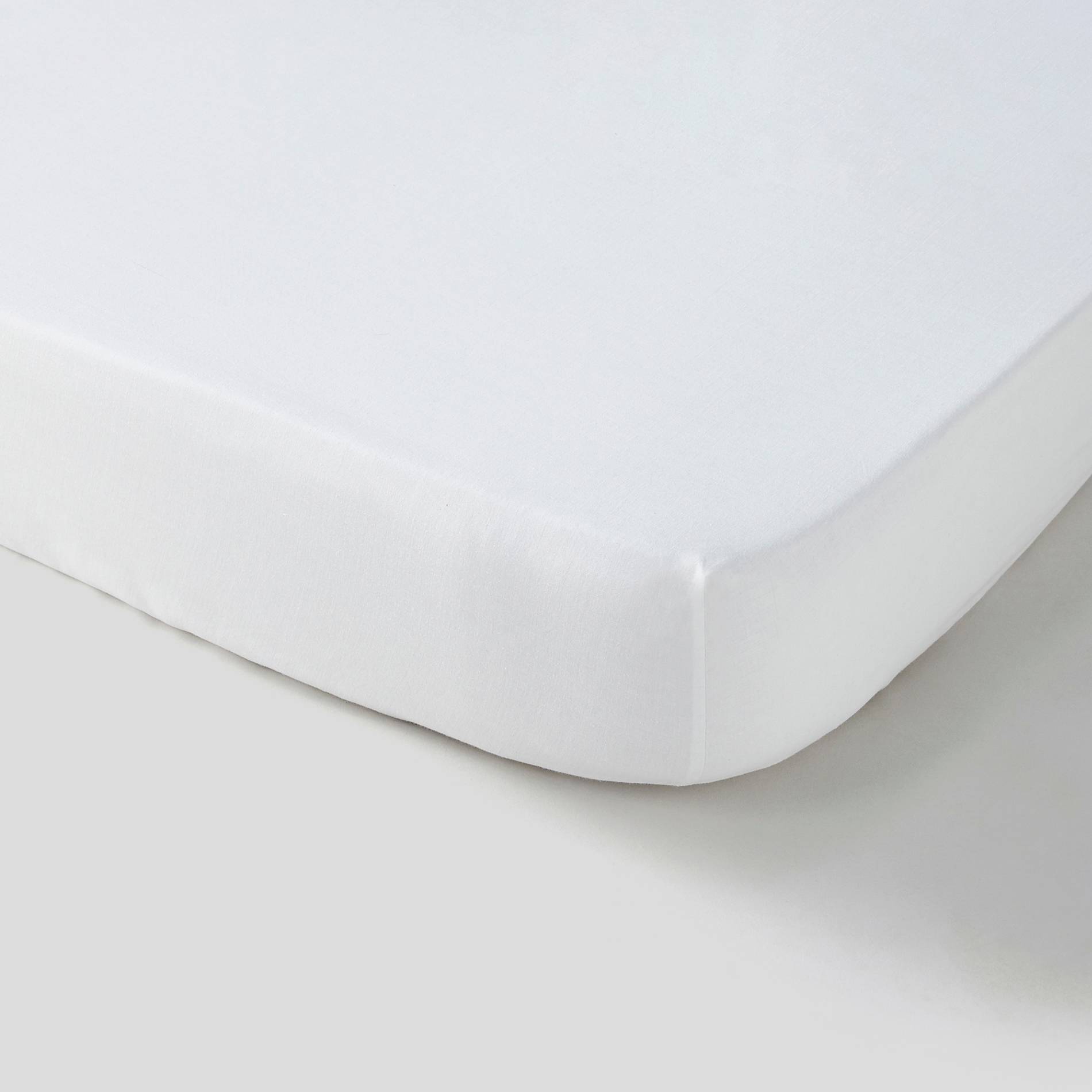 Drap housse - 140x190cm, Blanc, large image number 1