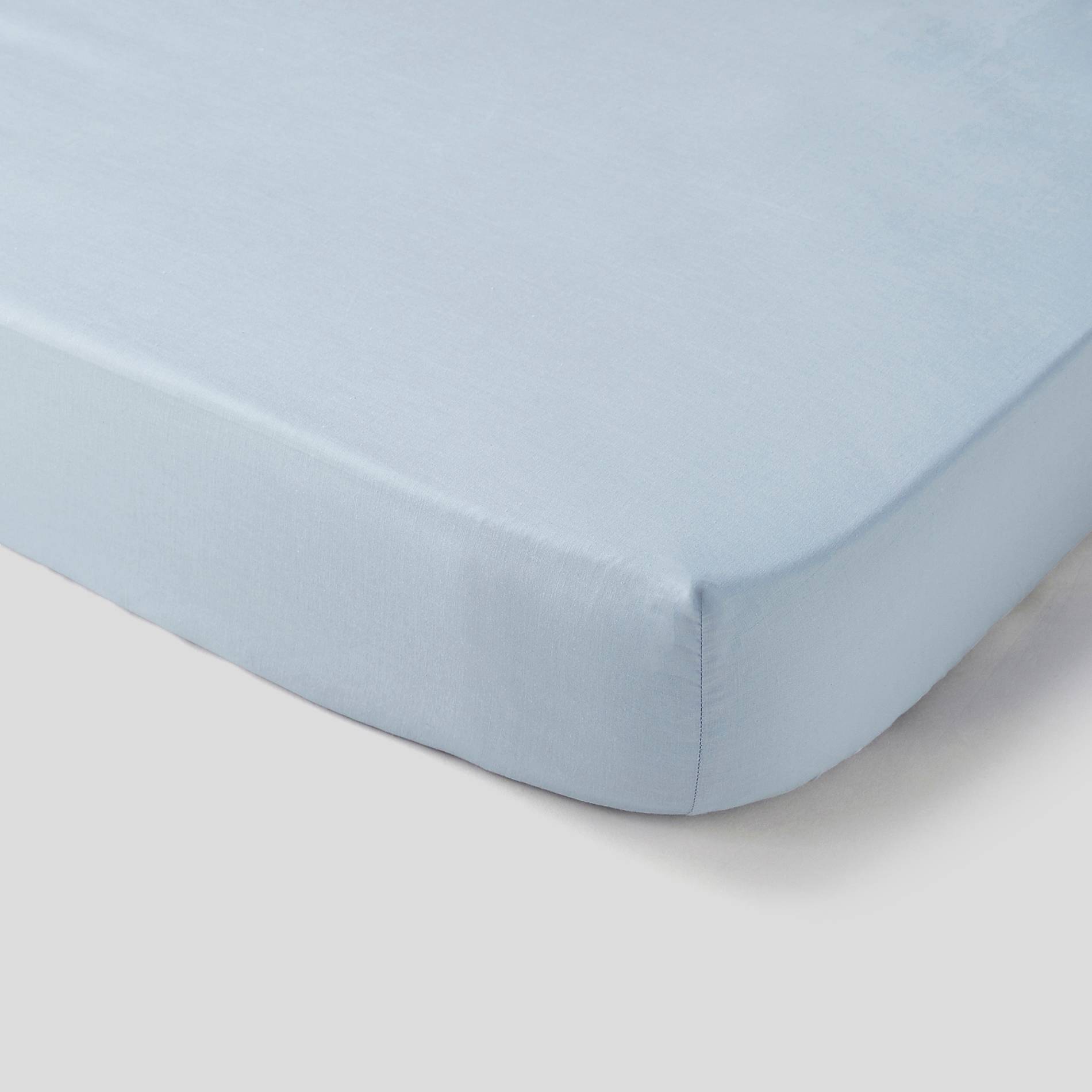 Drap housse - 140x190cm, Bleu pâle, large image number 1