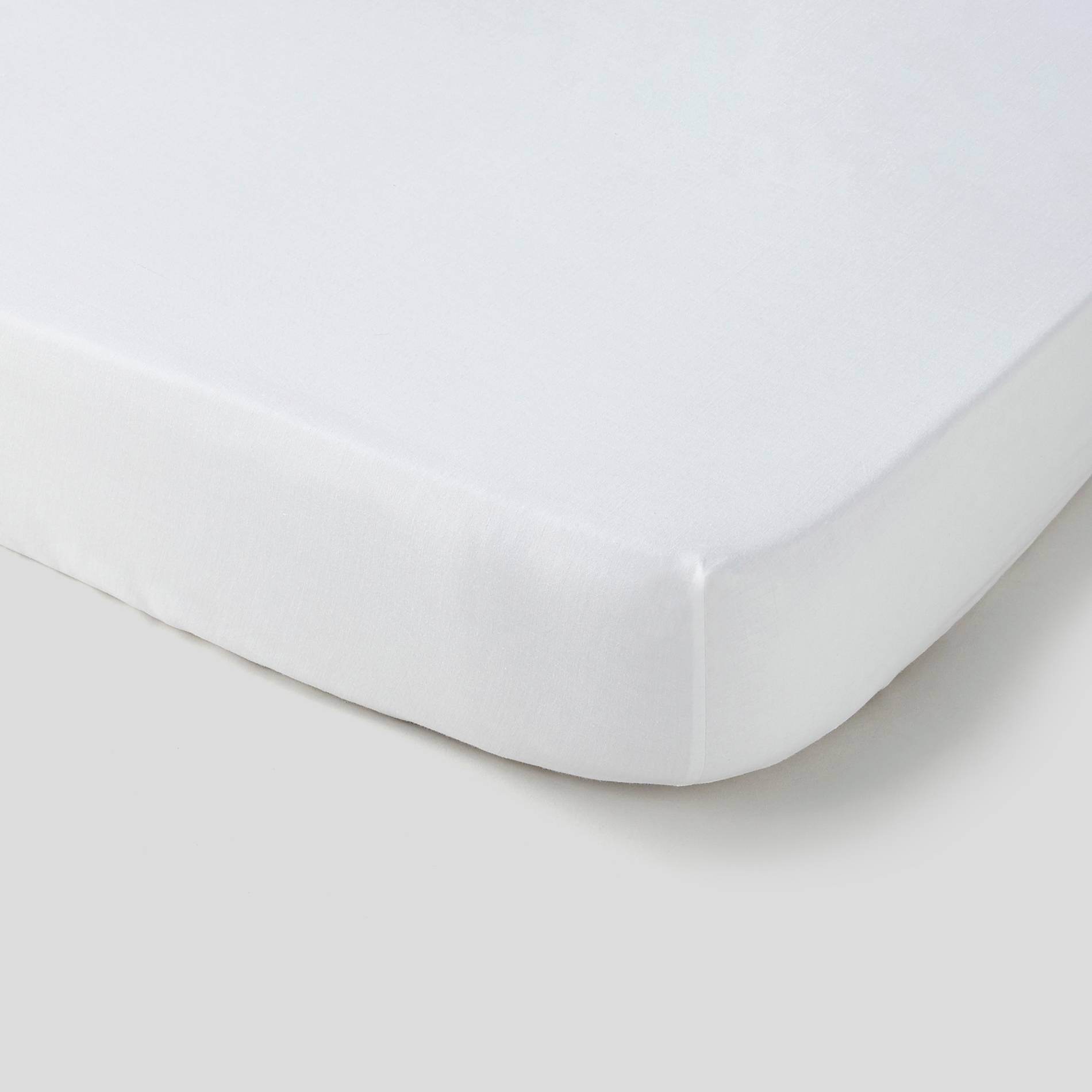 Drap housse - 90x190cm, Blanc, large image number 1