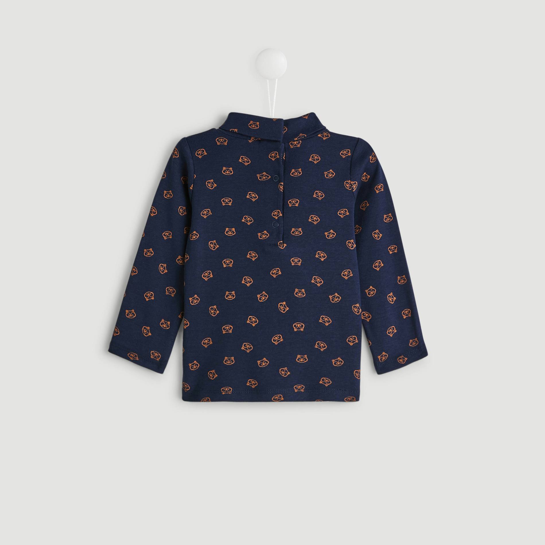 Sous pull imprime, Bleu marine, large image number 1.0