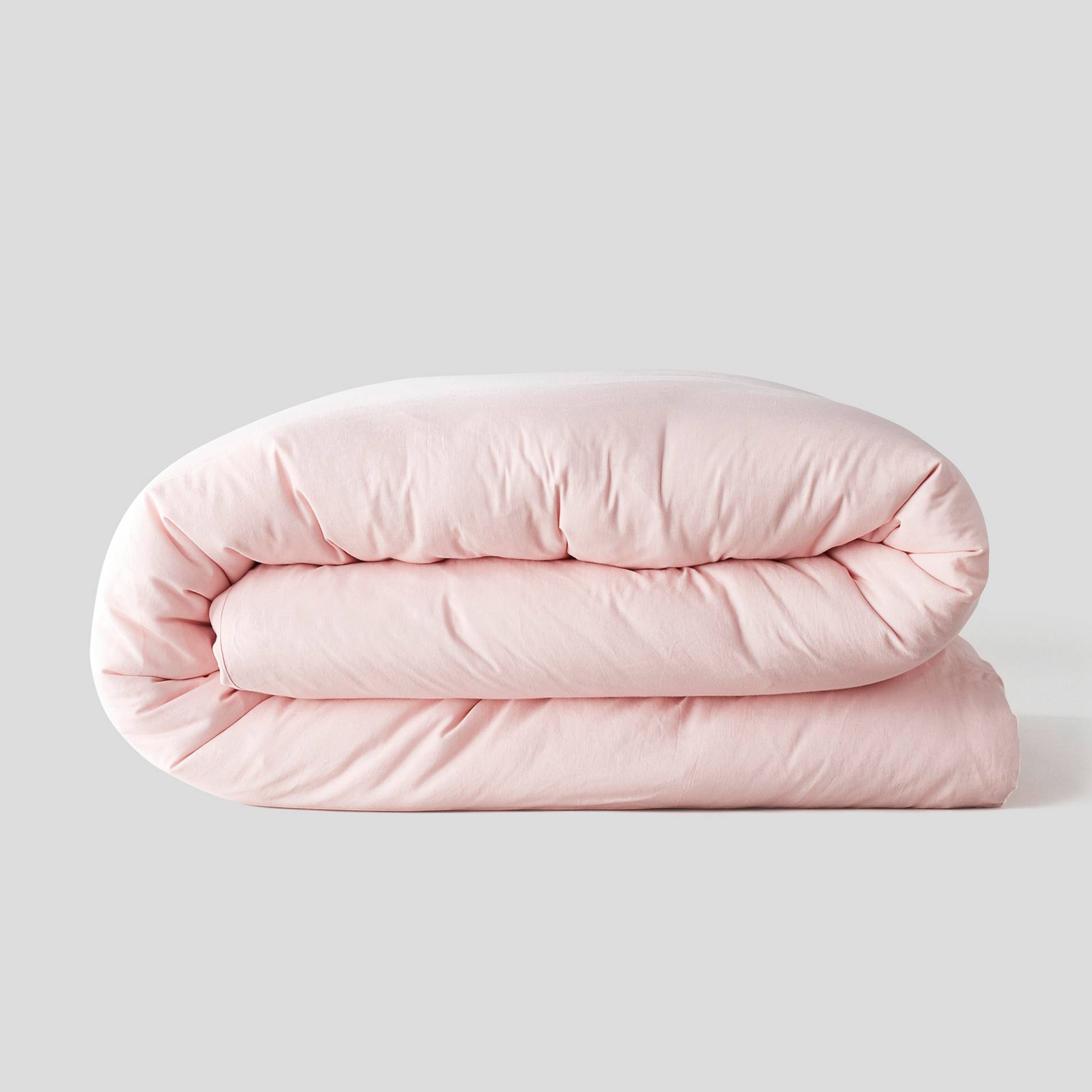 Housse de couette en coton et lin - 220x240cm, Bois de rose, large image number 0