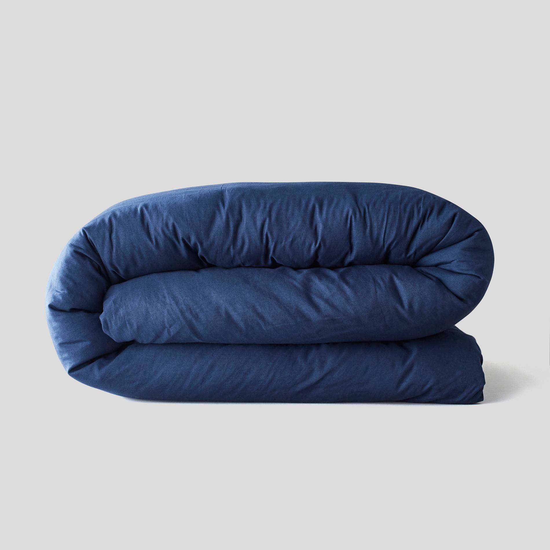 Housse de couette en coton et lin - 220x240cm, Bleu gris, large image number 0.0