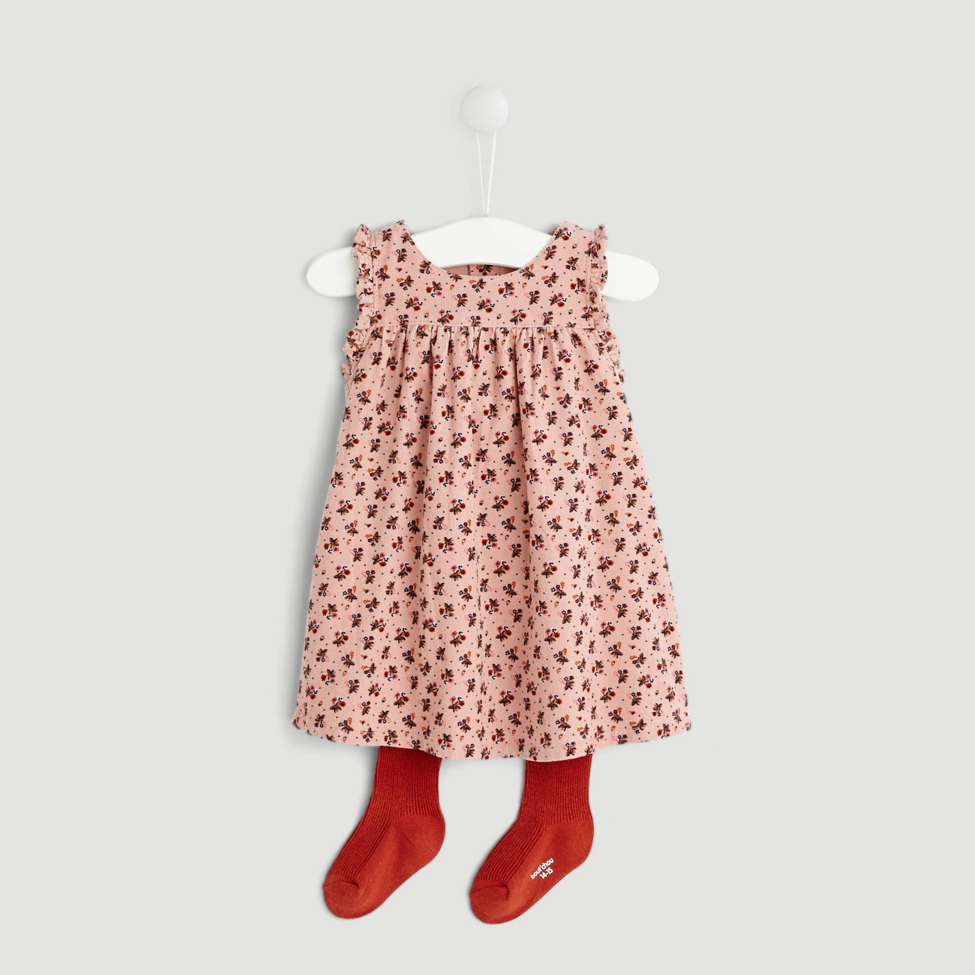 Robe en velours imprimee, Bois de rose, large image number 0