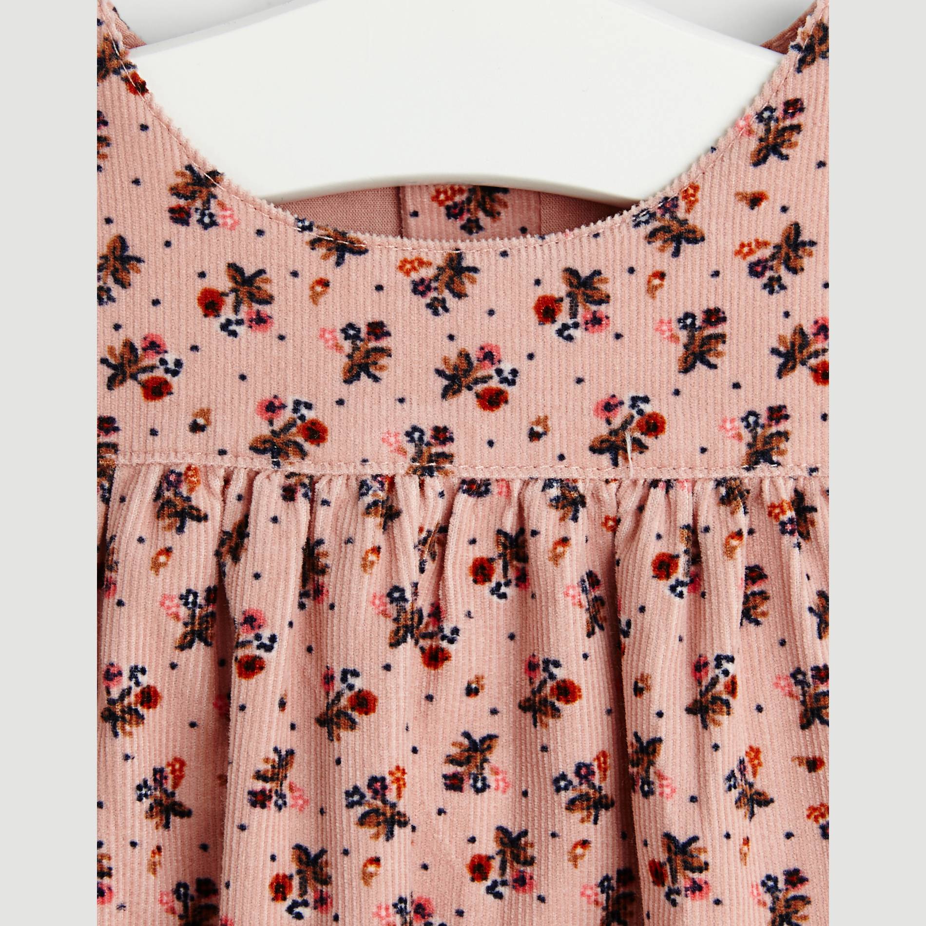 Robe en velours imprimee, Bois de rose, large image number 2.0