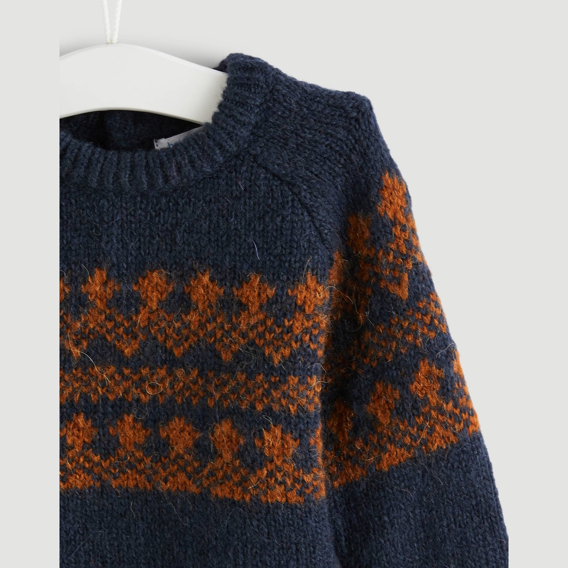 Pull jacquard, Bleu marine, large image number 2