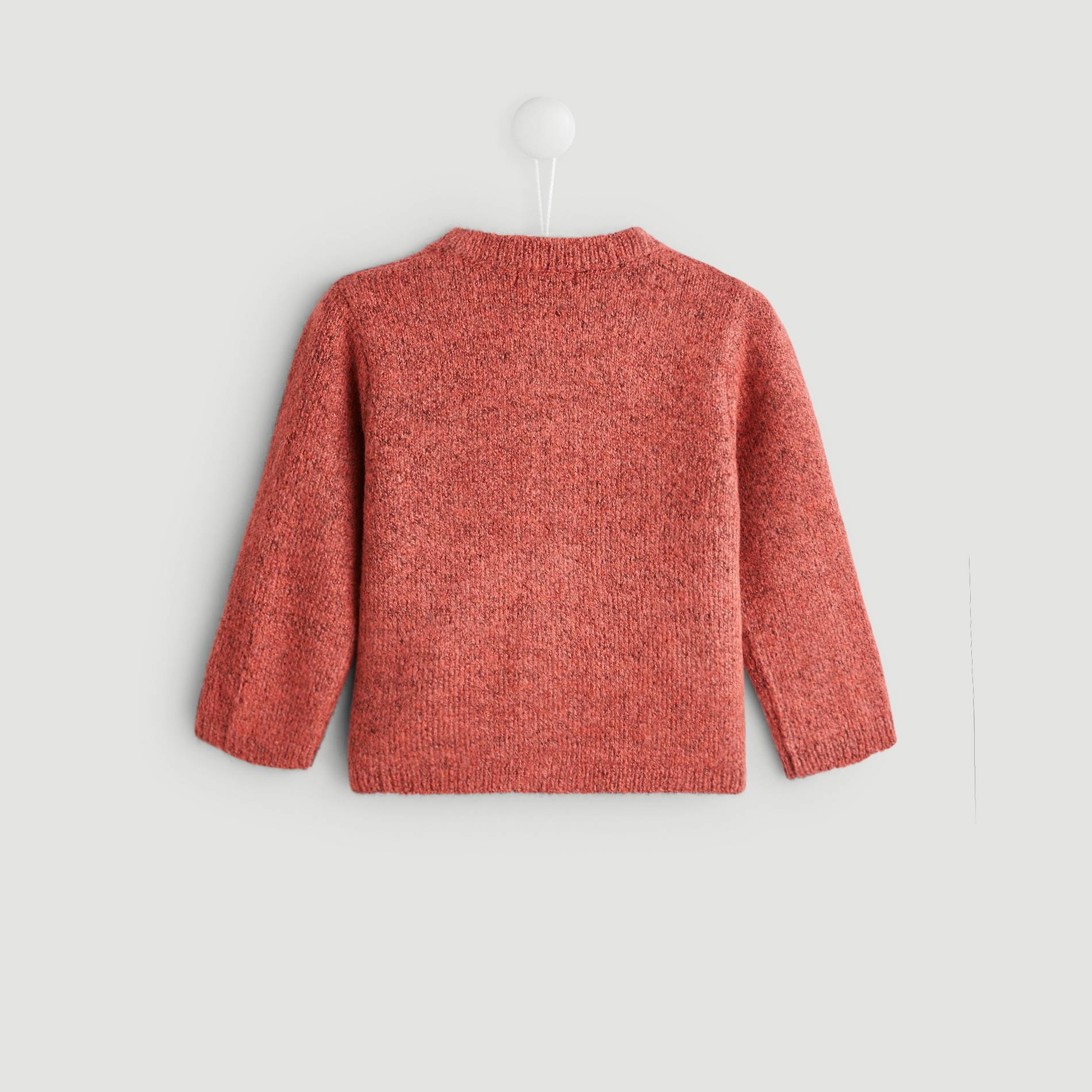 Cardigan uni, Rouge cuit, large image number 1