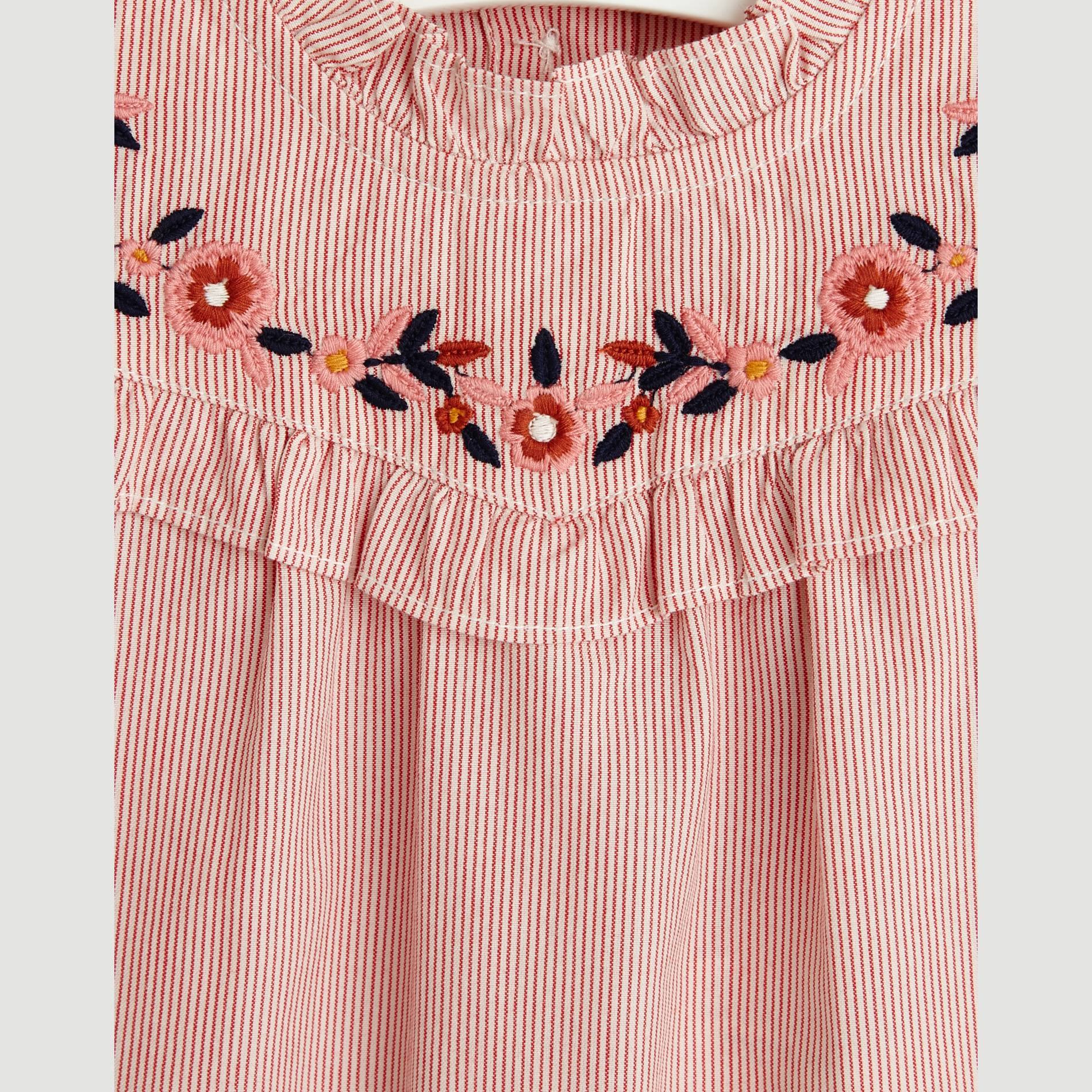 Blouse manches longues rayee, Carmin, large image number 2.0
