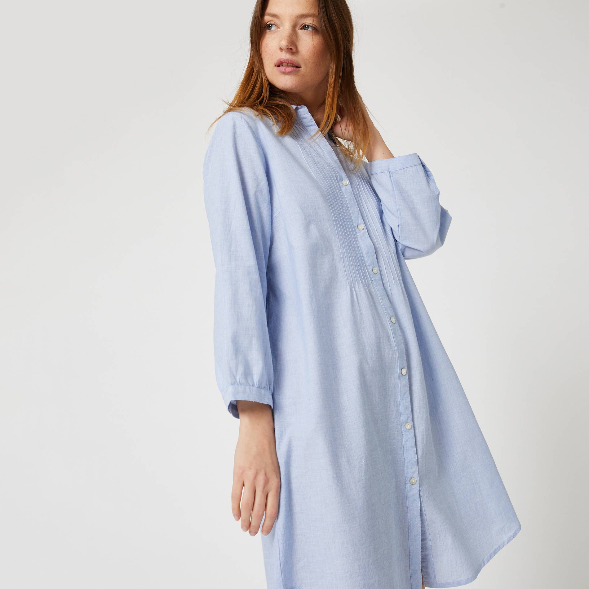 Chemise de nuit manches 3/4, Bleu pâle, large image number 0