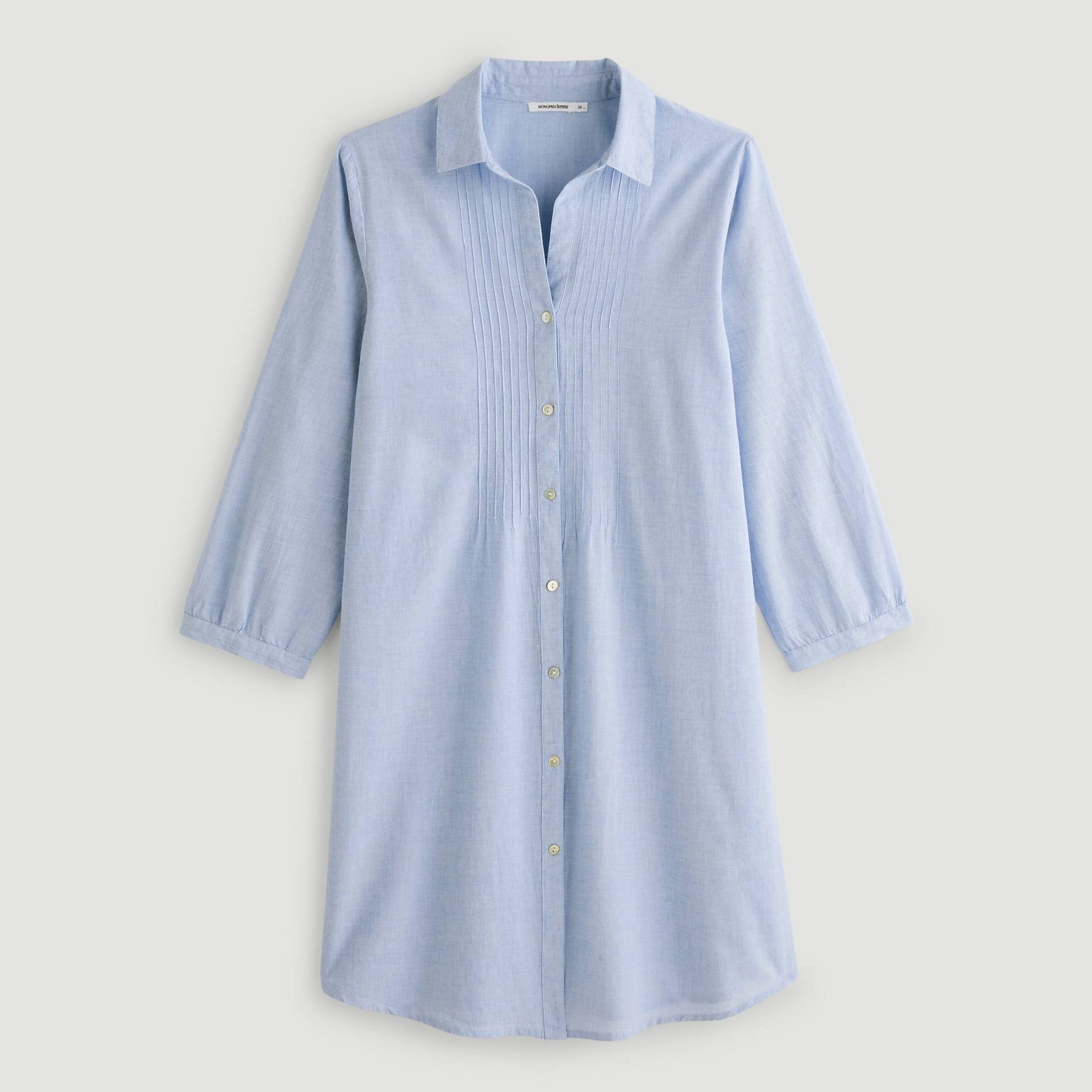 Chemise de nuit manches 3/4, Bleu pâle, large image number 2