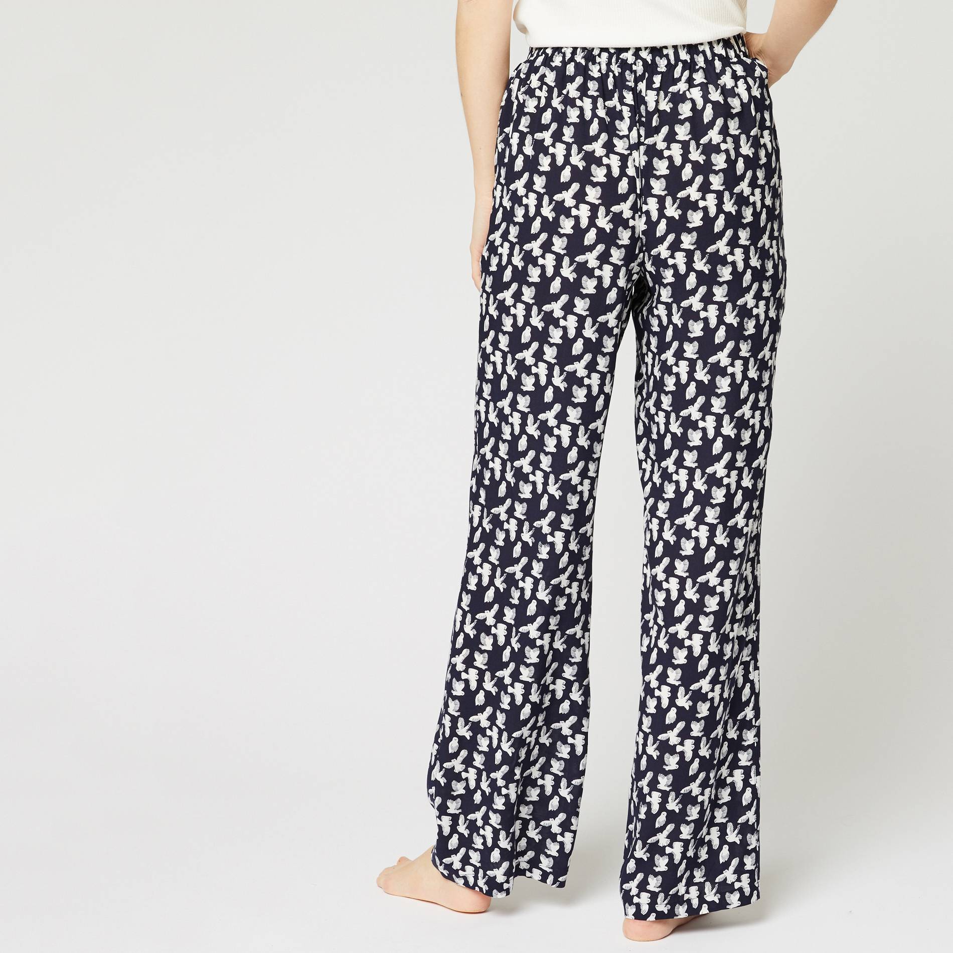 Pantalon imprimé, Bleu marine, large image number 1