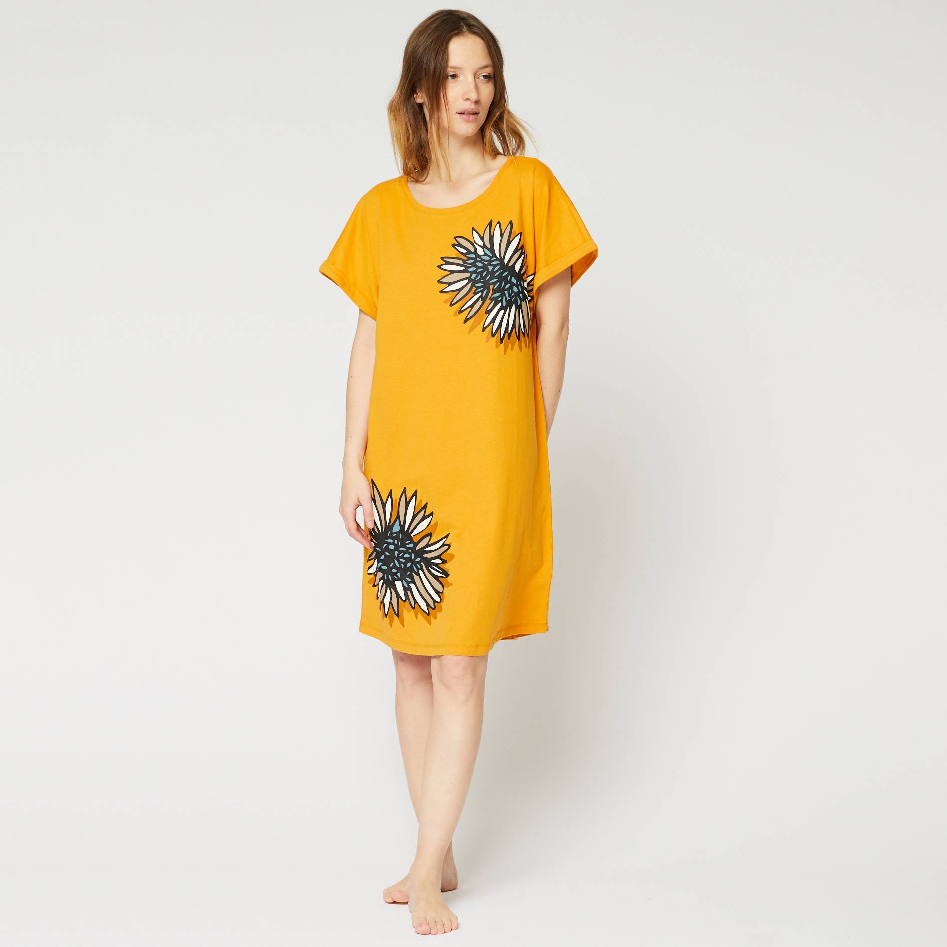 Chemise de nuit en coton BIO, Safran, large image number 0