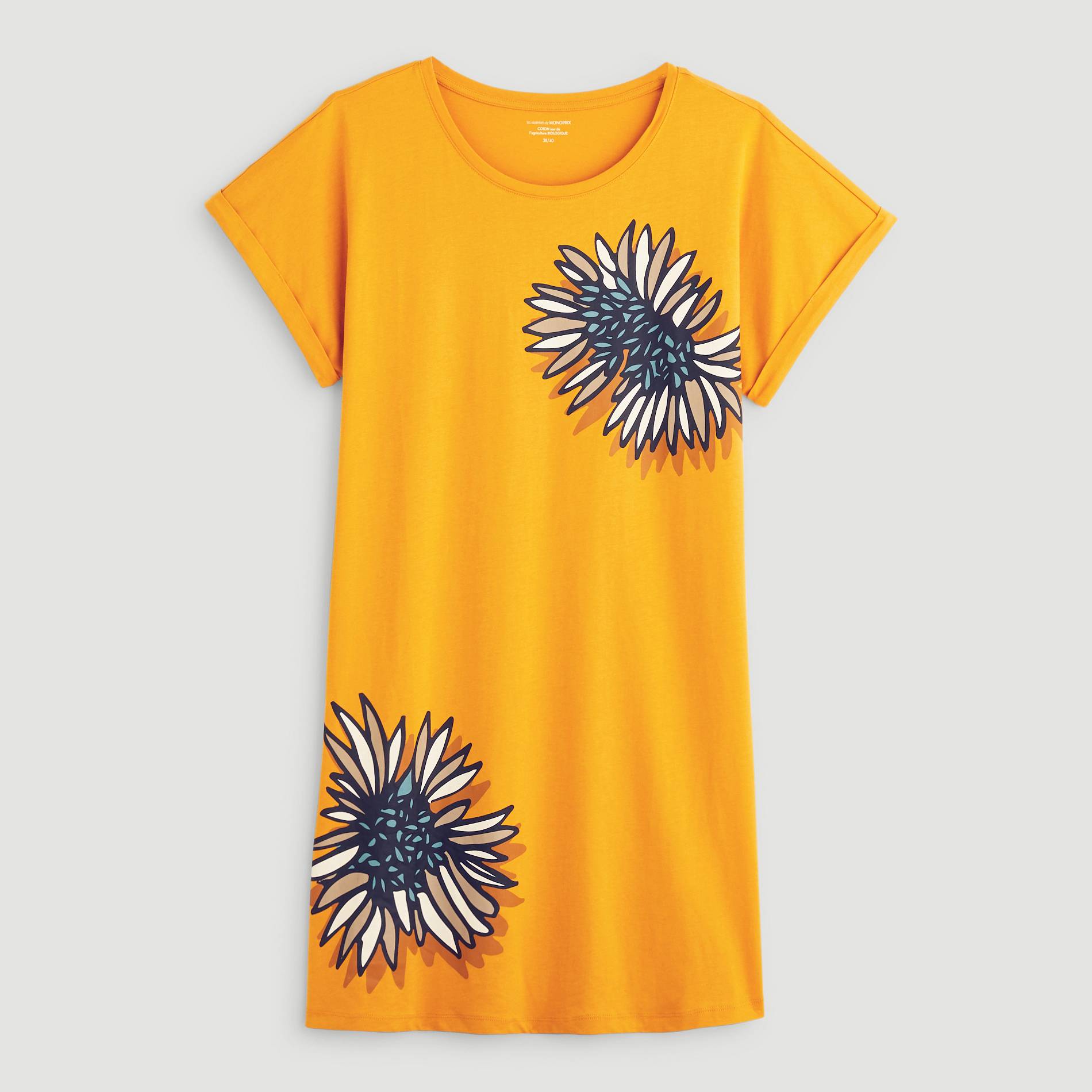 Chemise de nuit en coton BIO, Safran, large image number 2.0